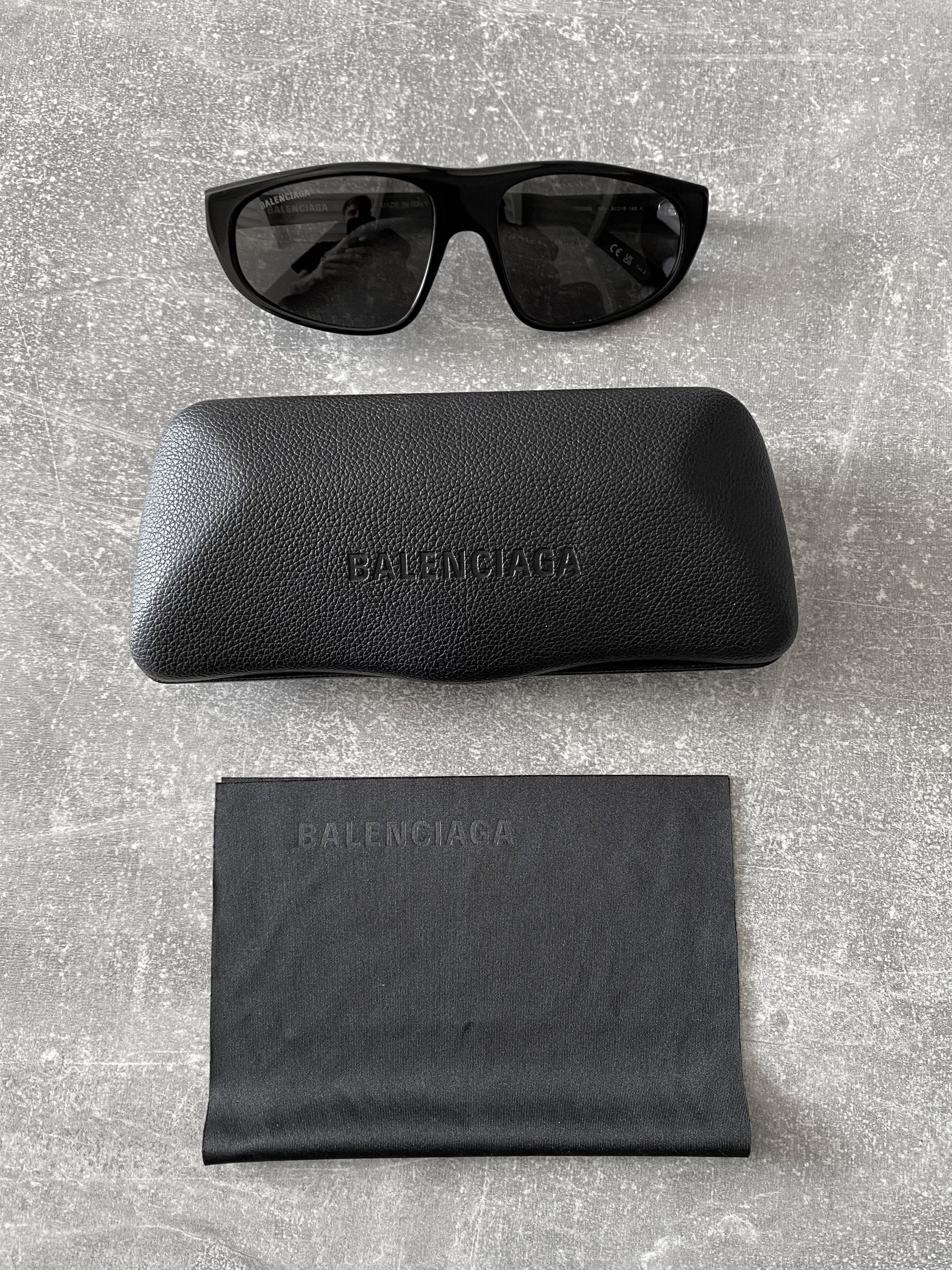 Balenciaga BALENCIAGA Sunglasses BB0098S Shiny Black Size ONE SIZE - 7 Thumbnail