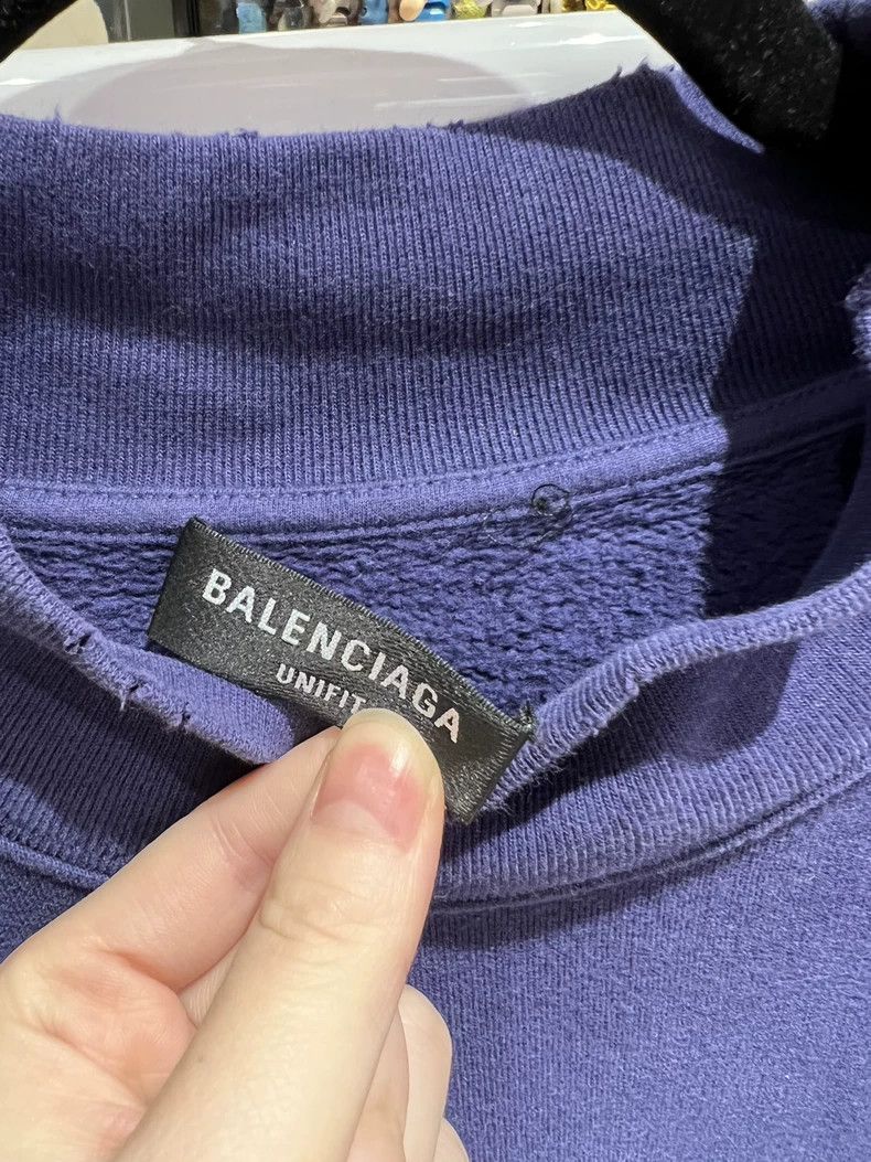 Balenciaga Balenciaga Extra Large Blue Free Crewneck Sweatshirt Size US S / EU 44-46 / 1 - 2 Thumbnail