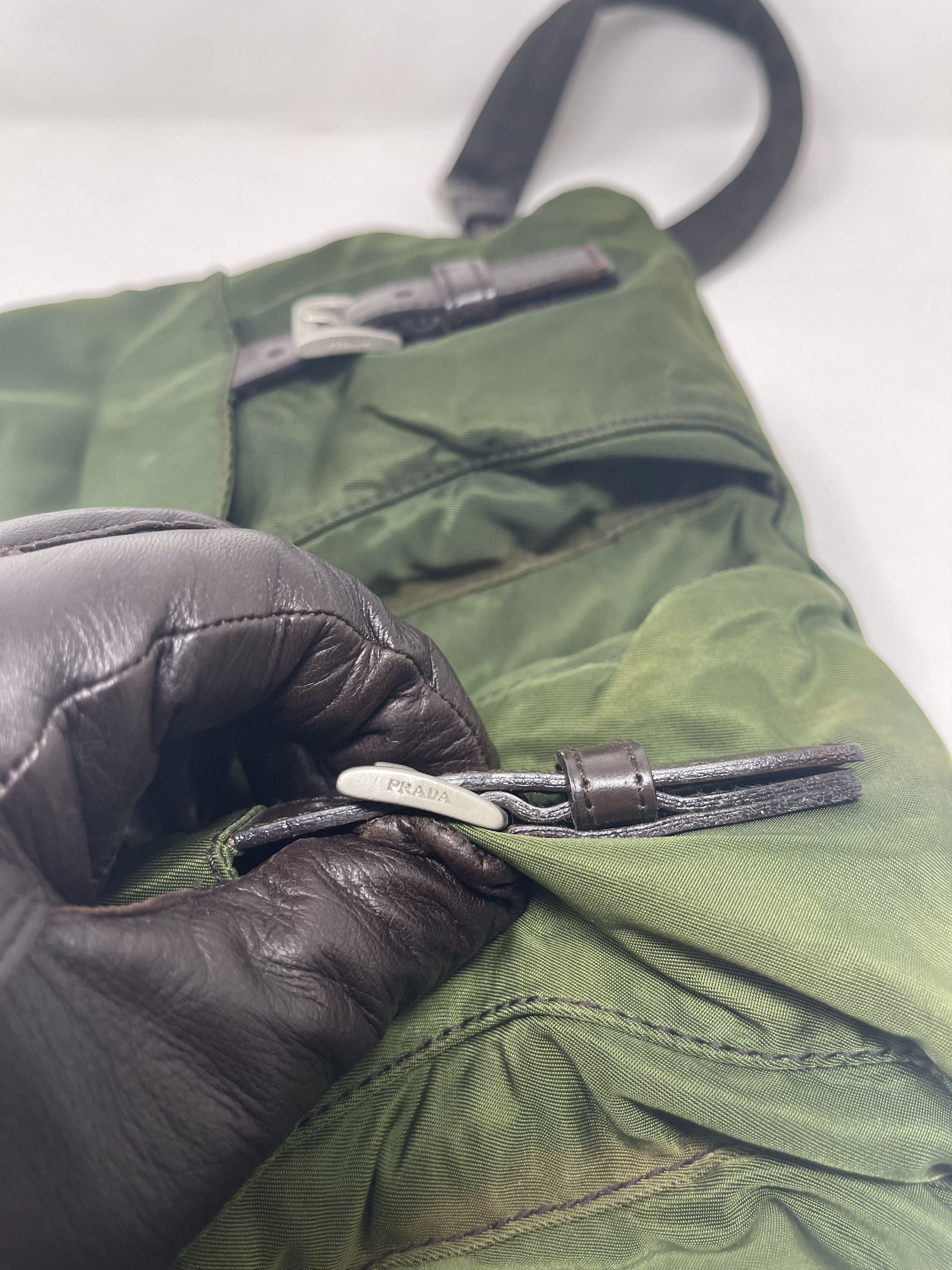 Prada Prada Nylon Green Backpack Size ONE SIZE - 16 Thumbnail
