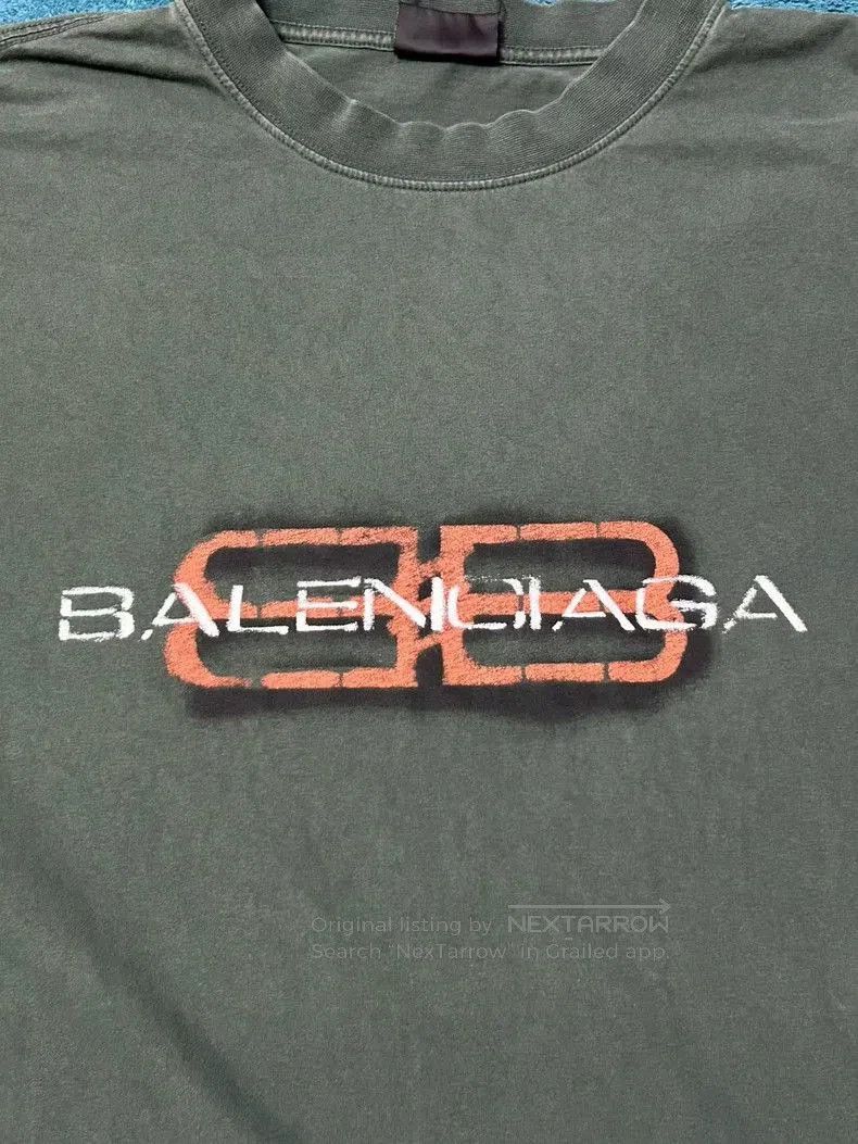 Balenciaga Balenciaga BB Logo Green Short Sleeve. Size US L / EU 52-54 / 3 - 3 Thumbnail