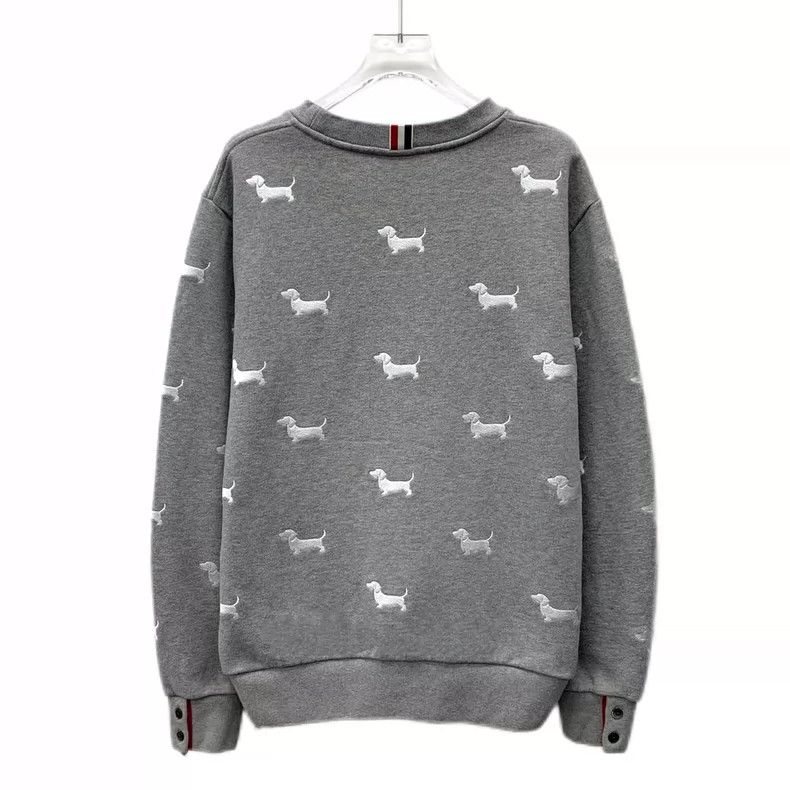 Thom Browne Thom Browne size2 Gray puppy embroidered cotton round neck Size US M / EU 48-50 / 2 - 2 Thumbnail