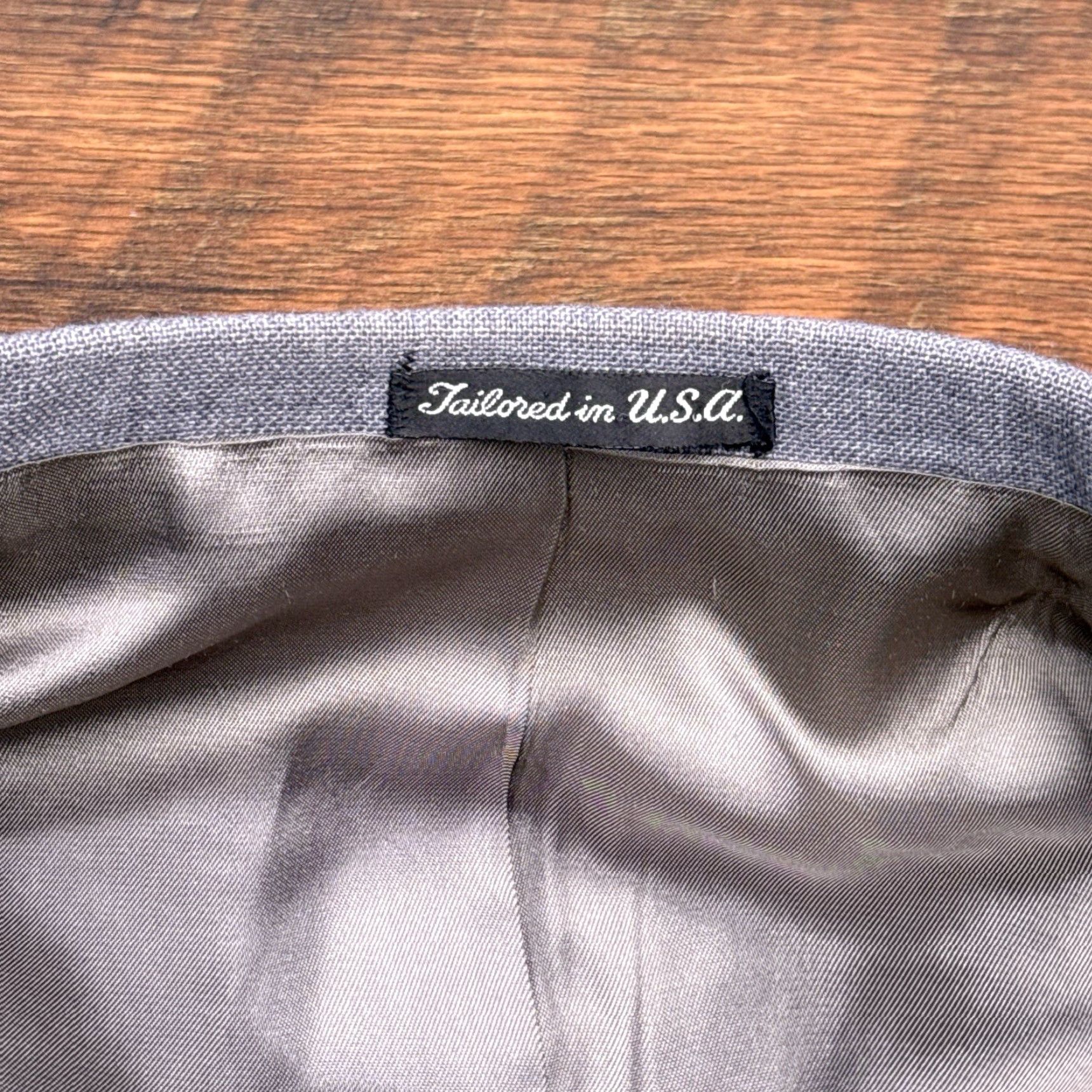 Stafford VINTAGE Stafford Double Breasted Blazer 42 Long Gray Wool Sport Coat Size 42R - 5 Thumbnail