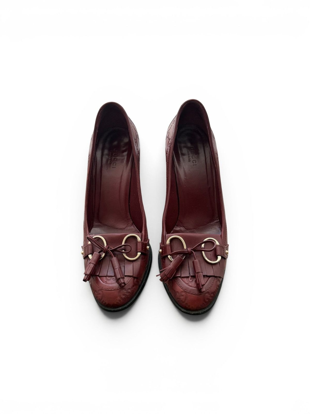 Gucci Gucci by Tom Ford Burgundy Leather mules heels Size US 8.5 / IT 38.5 - 2 Thumbnail