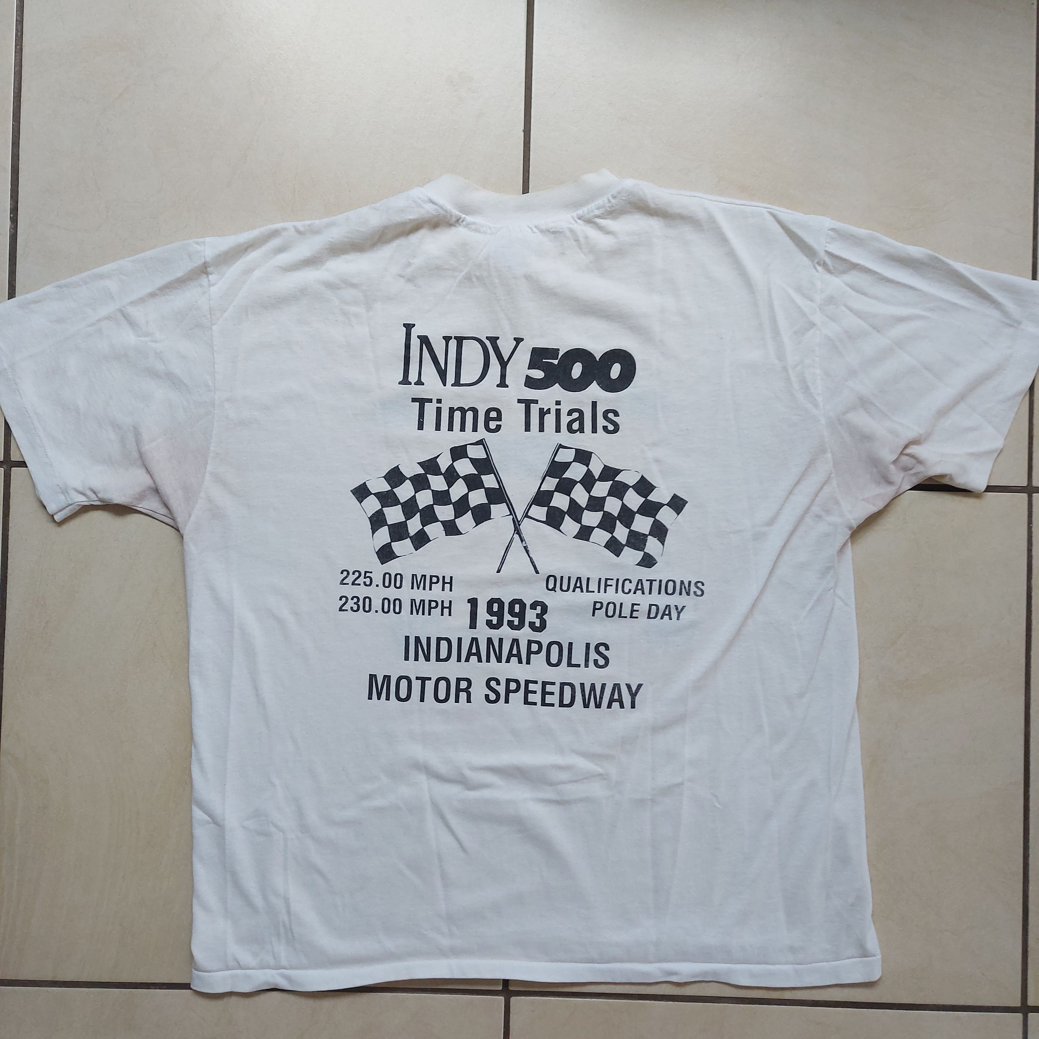 Vintage 1993 Indy 500 time trials tshirt Size US XL / EU 56 / 4 - 2 Thumbnail