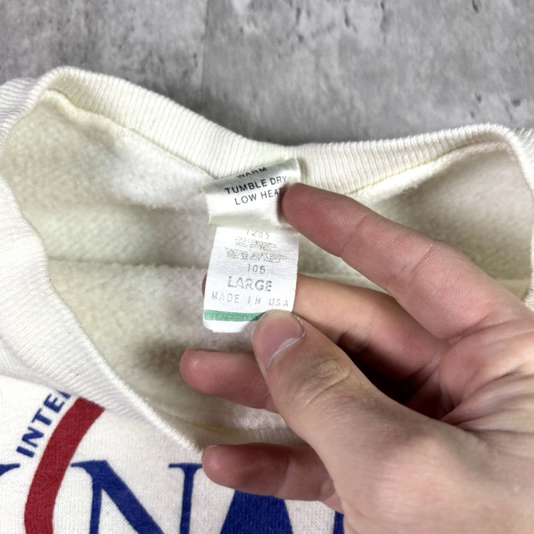 Vintage VINTAGE Knarr Sweatshirt Crewneck Small 80s White Adidas Basketball Soccer Graphic Print Nightvision Logo Pullover Men Size US S / EU 44-46 / 1 - 6 Thumbnail