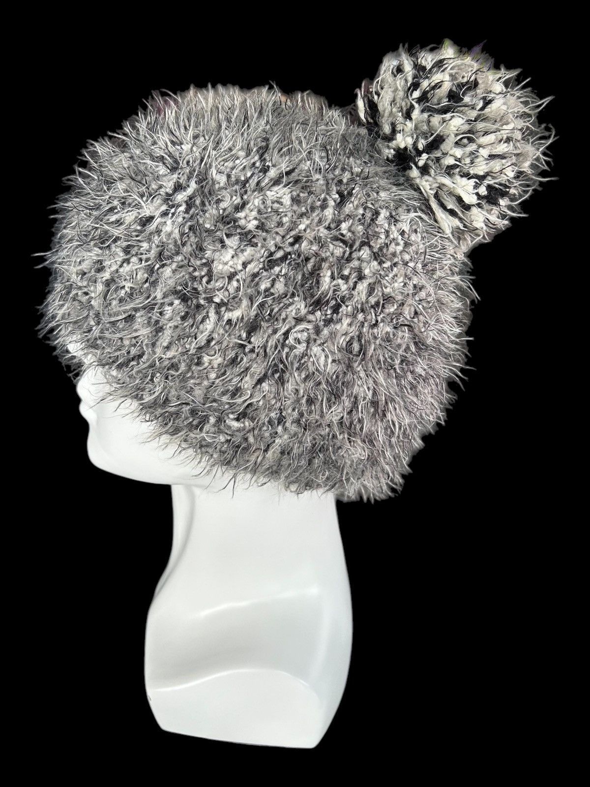 14th Addiction × Hysteric Glamour × Japanese Brand Punk Bondage Style Mohawk Mohair fur Beanie Hats RaRe 🎌☠️☠️ Size ONE SIZE - 2 Thumbnail