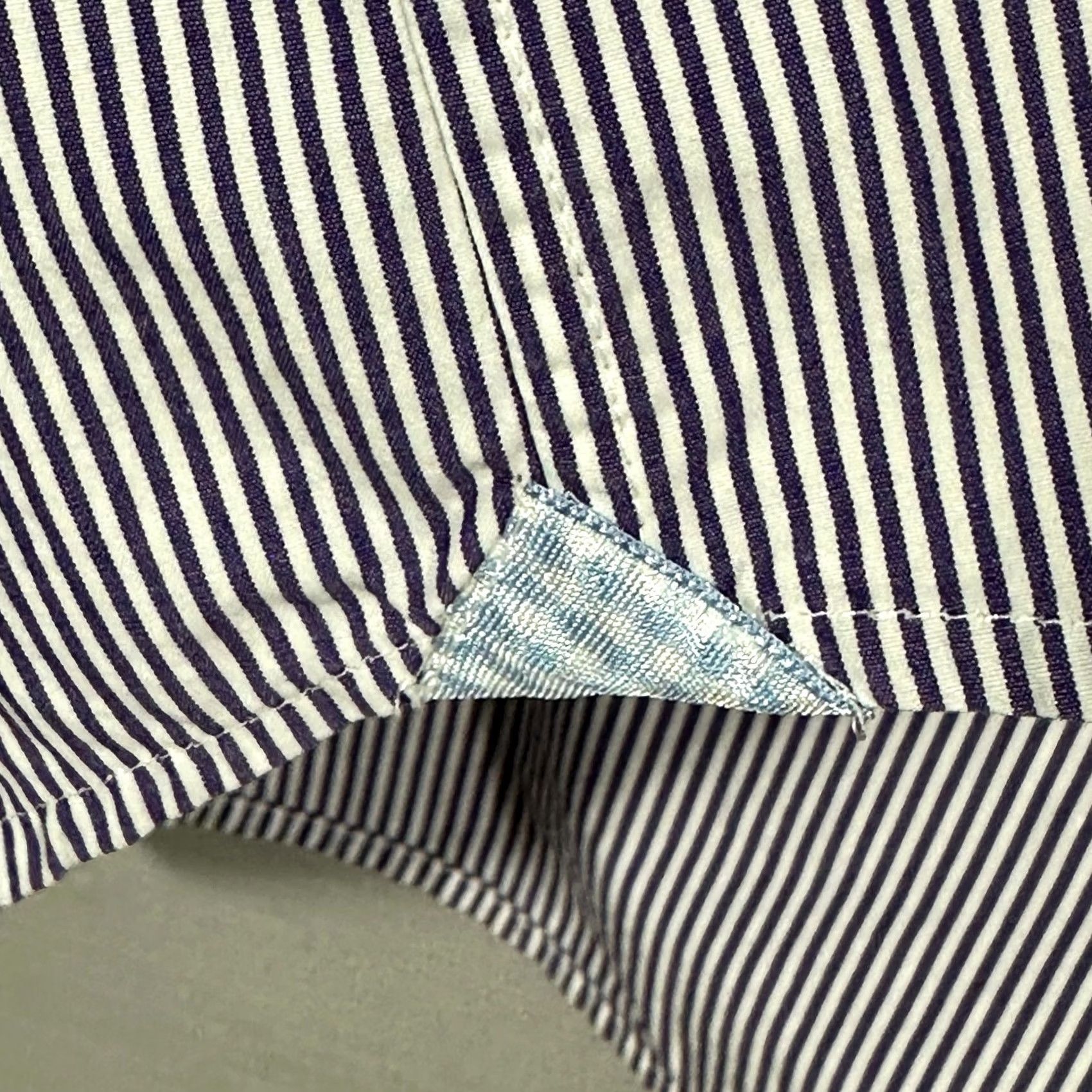 Banana Republic Banana Republic Shirt Mens L Grant Fit 120's Supima Cotton Purple Stripe Long Sleeve Button-Up Collared Size US L / EU 52-54 / 3 - 5 Thumbnail