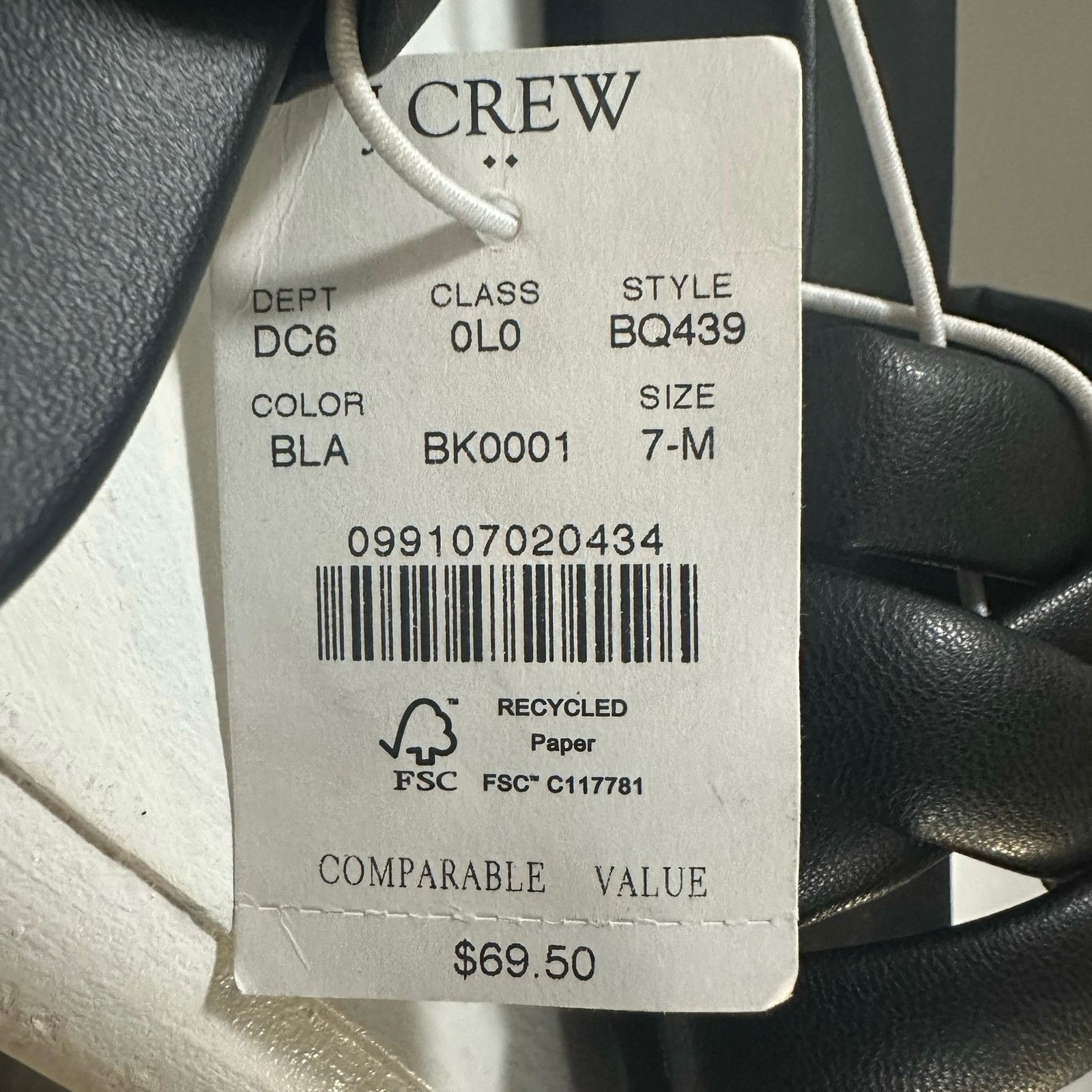 J.Crew J. Crew Crisscross Black Slide Sandals Women’s 7 NWT Size US 7 / IT 37 - 7 Thumbnail