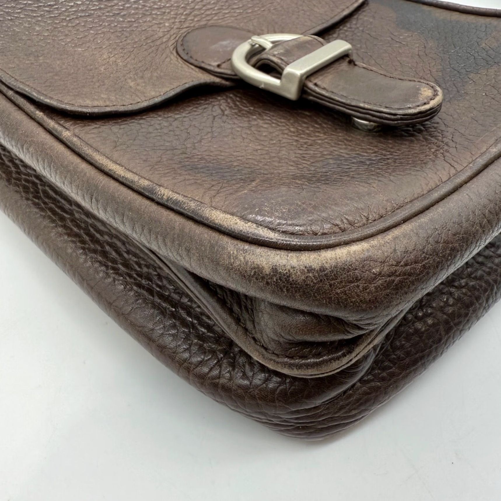 Eddie Bauer Eddie Bauer Brown Pebbled Leather Organizer Crossbody Purse Adj Strap Two Sided Crossbody Womens ADULT? Size ONE SIZE - 7 Thumbnail