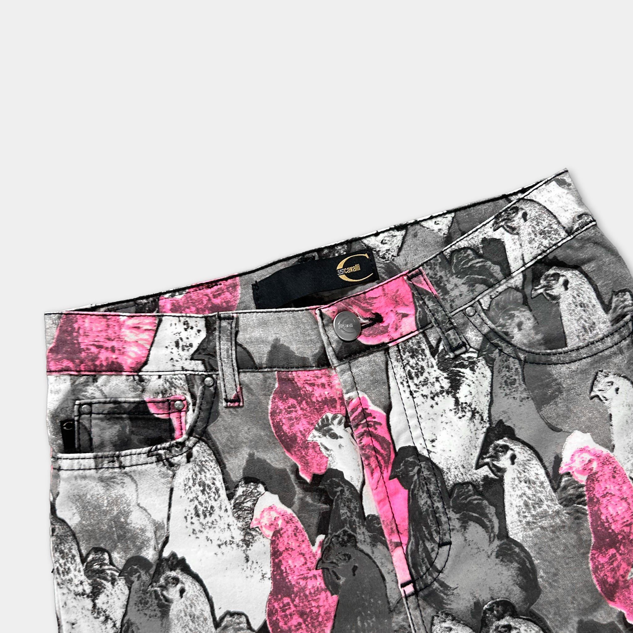 Just Cavalli Just Cavalli 00's Pink Black Silhouette Jeans Size 26" / US 2 / IT 38 - 2 Thumbnail