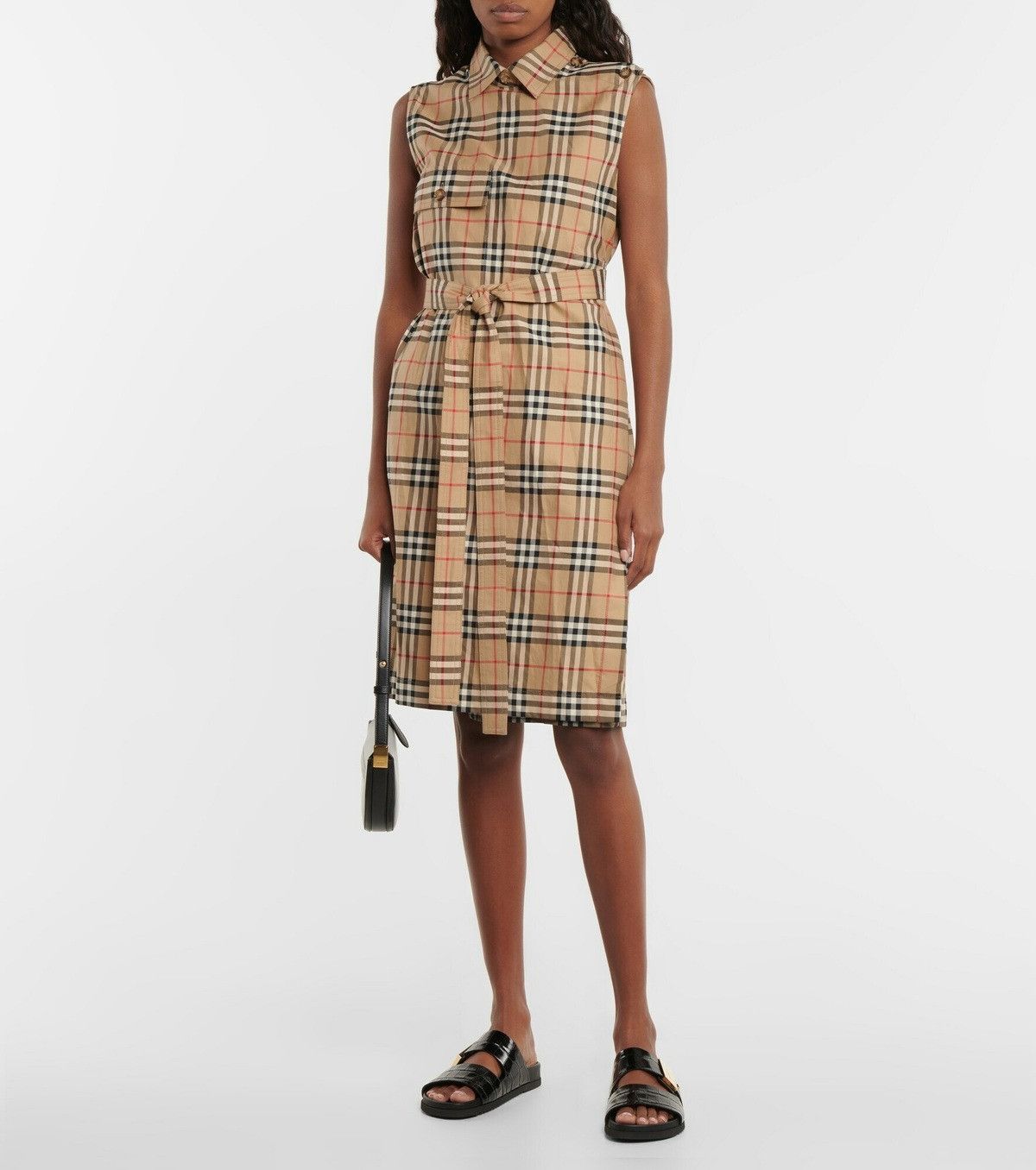 Burberry Karla Vintage Check Sleeveless Shirtdress Size L / US 10 / IT 46 - 1 Thumbnail