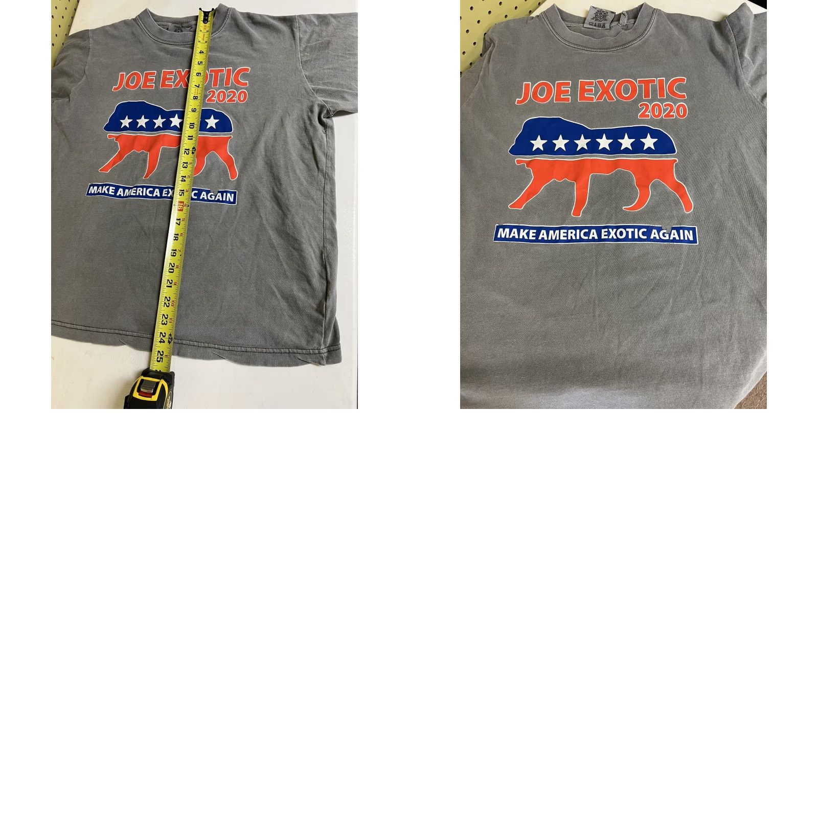 Vintage Mens Joe Exotic 2020 Campaign Political T-shirt Gray Short Sleeve S Tiger Size US S / EU 44-46 / 1 - 8 Thumbnail