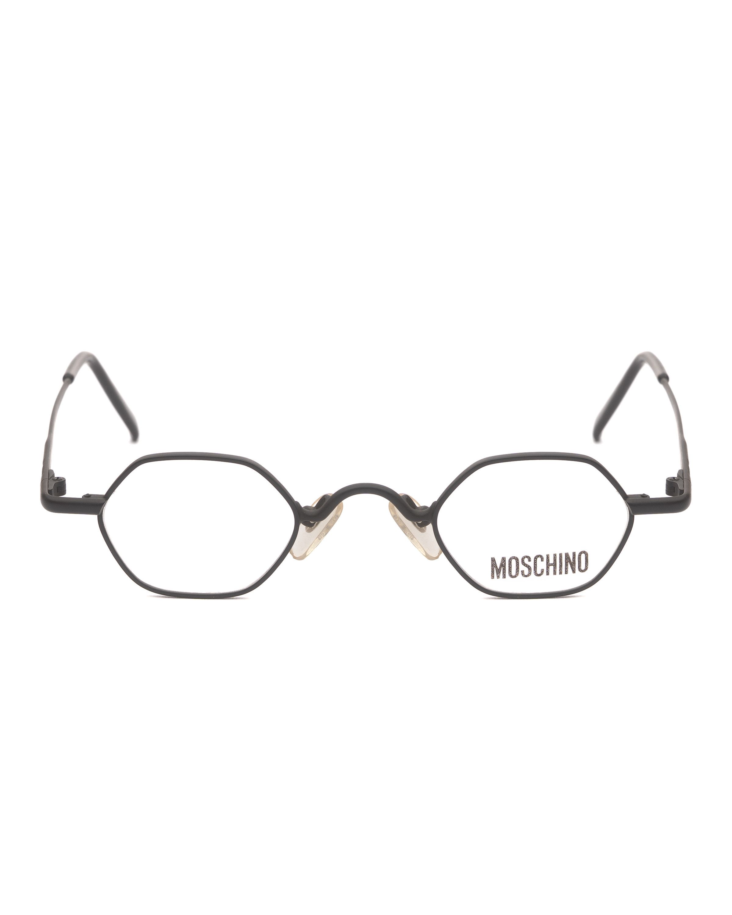 Moschino Moschino '90s Hexagon Small Black Scientist Antique Glasses Size ONE SIZE - 2 Thumbnail