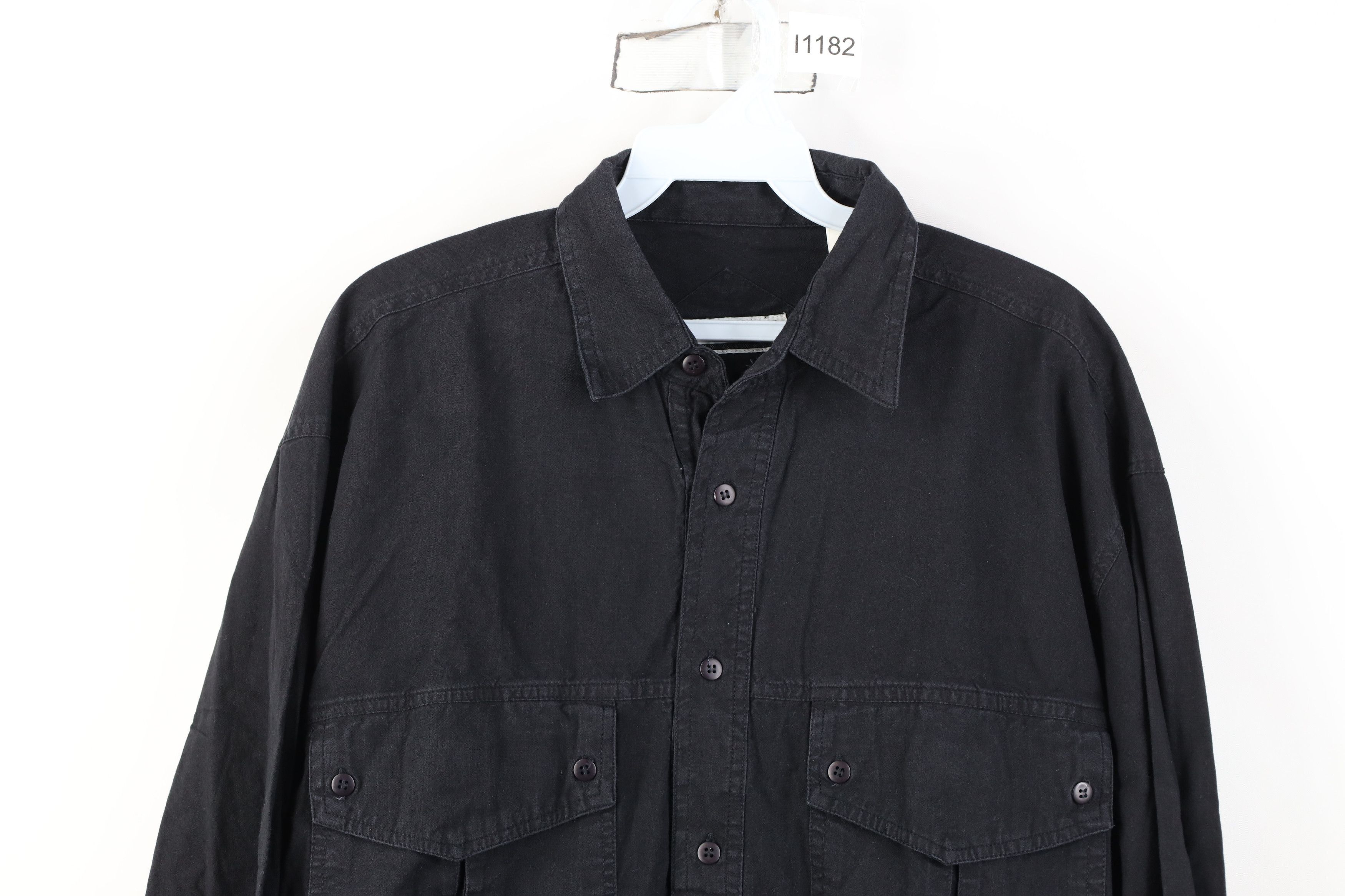 Vintage Vintage 90s Streetwear Big Pocket Collared Button Shirt Size US M / EU 48-50 / 2 - 2 Thumbnail