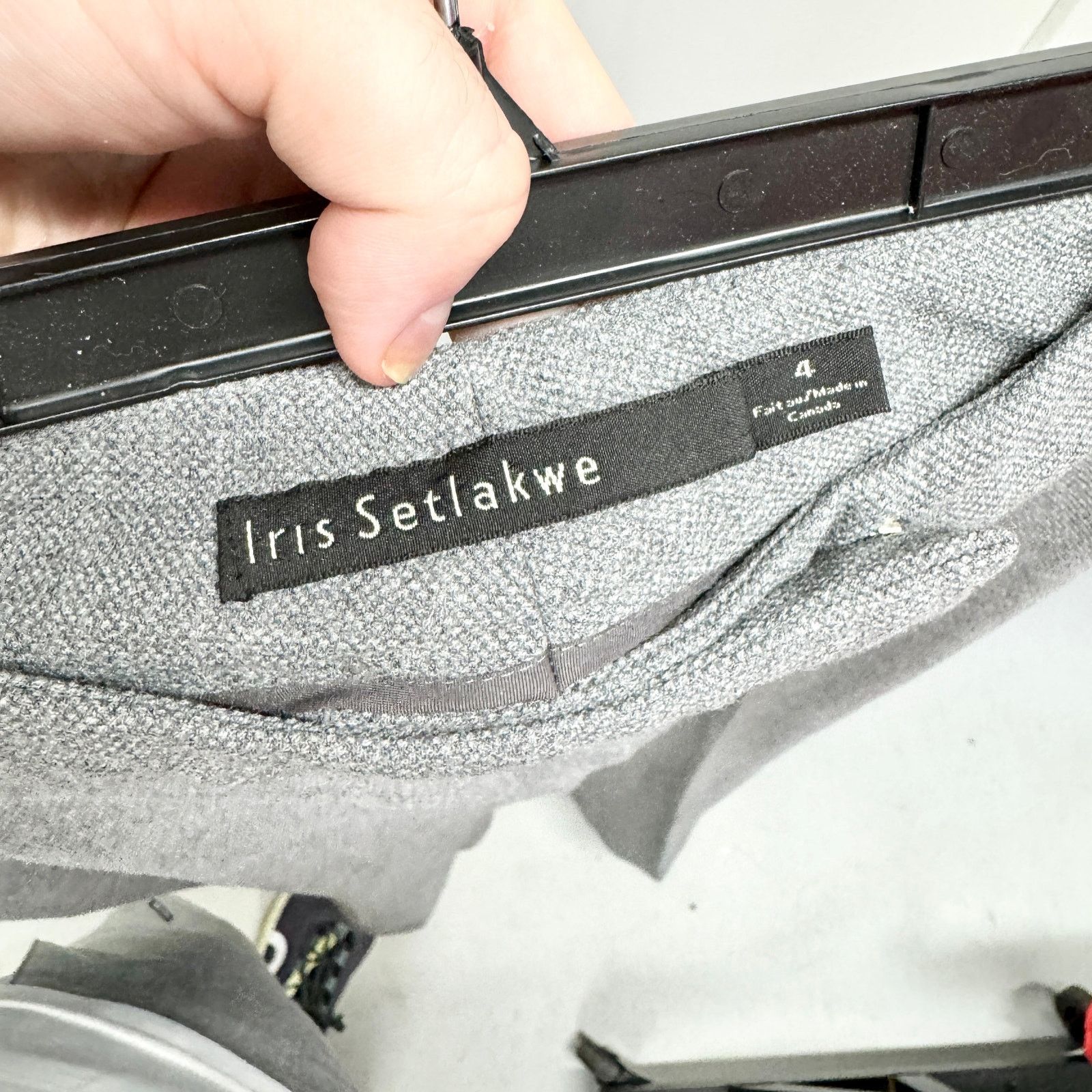 Other Iris Setlakwe Pull On Skinny Leg Pants Gray Pockets Size 4 Size 27" / US 4 / IT 40 - 3 Thumbnail