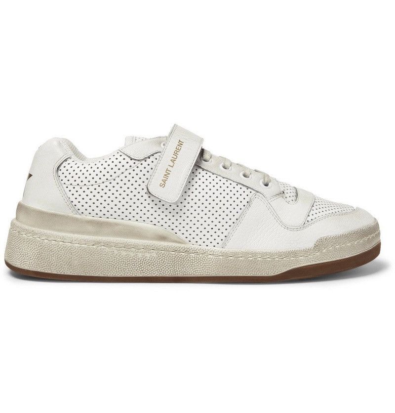 Saint Laurent Paris SL24 Perforated Leather Sneakers. Size 8 Size US 8 / EU 41 - 3 Thumbnail
