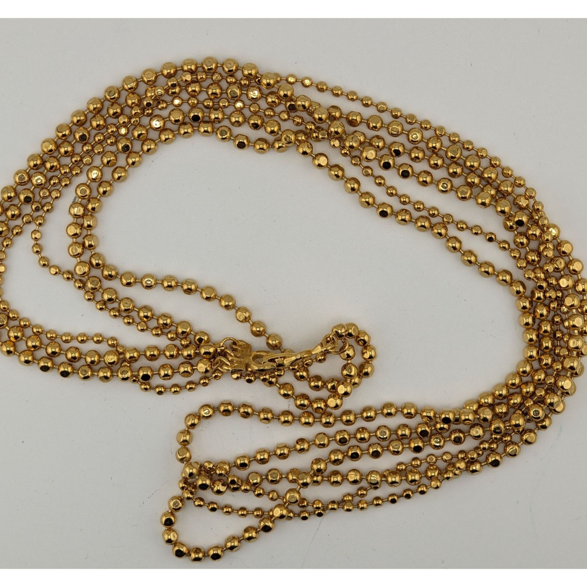 Other Vintage Glam Gold-Tone Ball Chain Necklace With Snap Lock Cl Size ONE SIZE - 4 Thumbnail