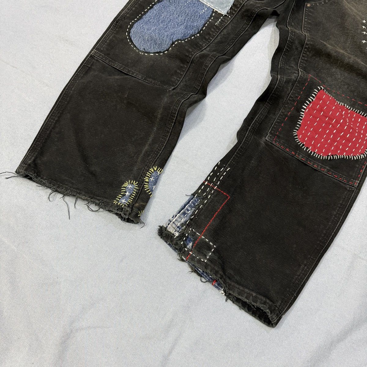 Carhartt Japanese Sashiko Carhartt Double knee Denim Size US 29 - 6 Thumbnail