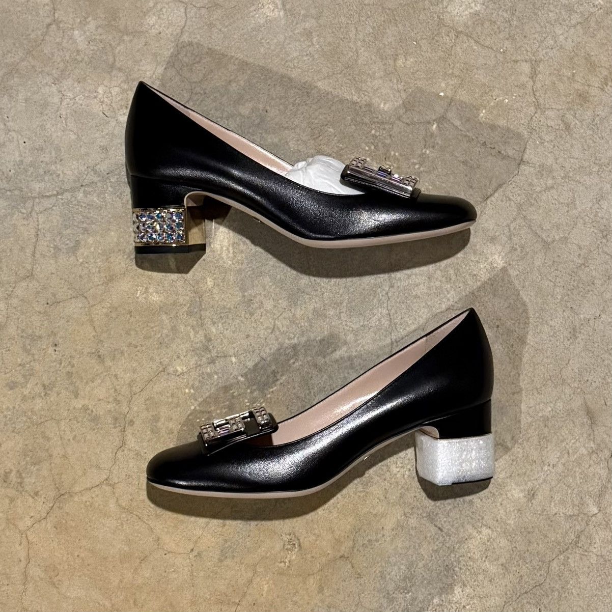 Gucci Brand New Gucci Madeleine Crystal G Leather Pump Heels EU 35 Size US 5 / IT 35 - 4 Thumbnail