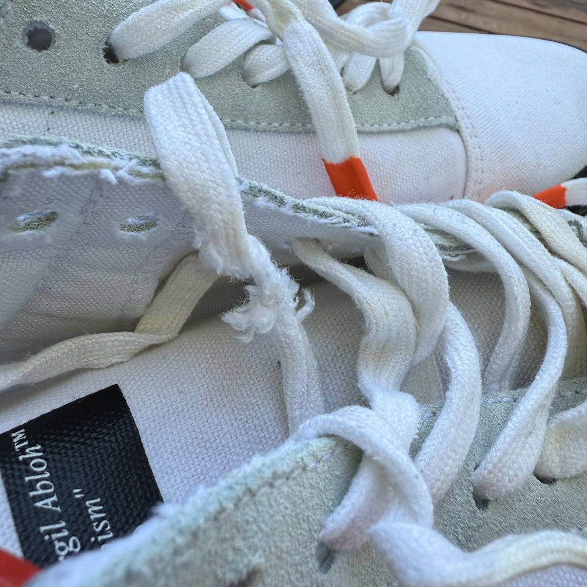 Off-White Off-White Vulc Low Top Vans (Updated Stripes) 2018 Size US 8.5 / EU 41-42 - 8 Thumbnail