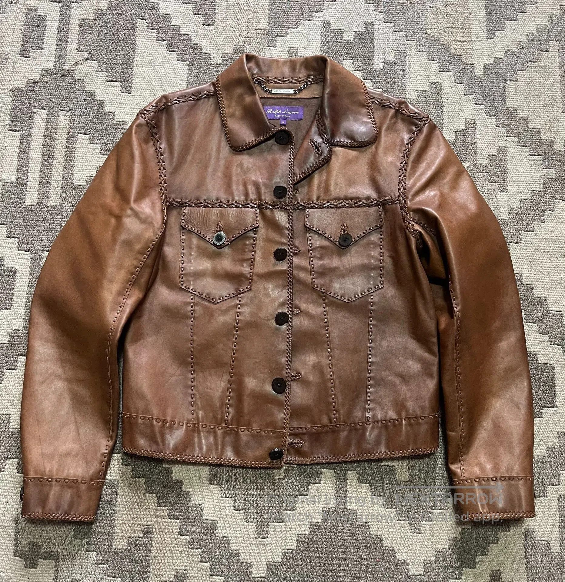 Ralph Lauren Purple Label Ralph Lauren Purple Label Western Leather Jacket. Size US M / EU 48-50 / 2 - 1 Thumbnail