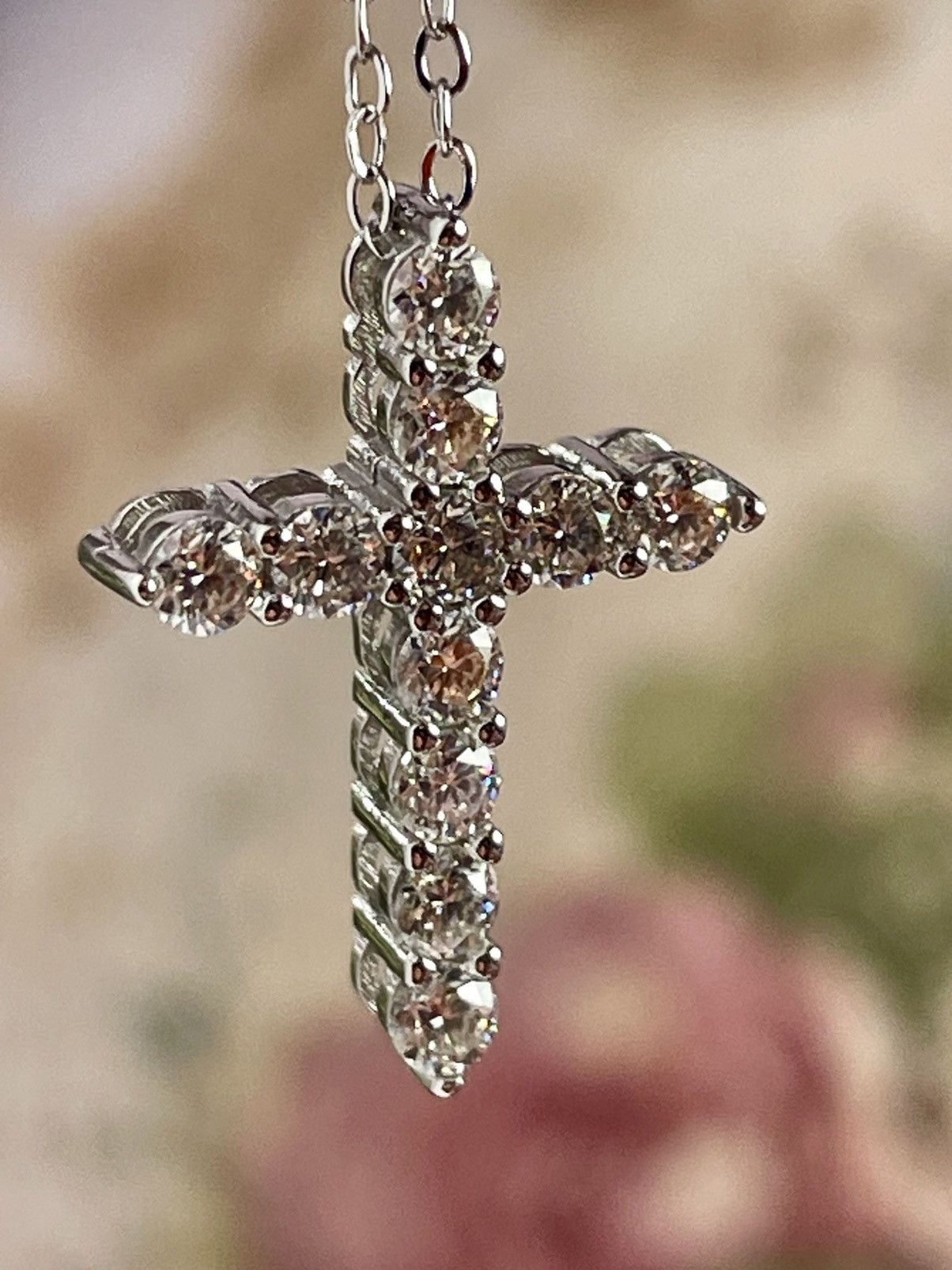 Other GRA Certified Moissanite DIAMOND CROSS PENDANT NECKLACE!! Size ONE SIZE - 8 Thumbnail