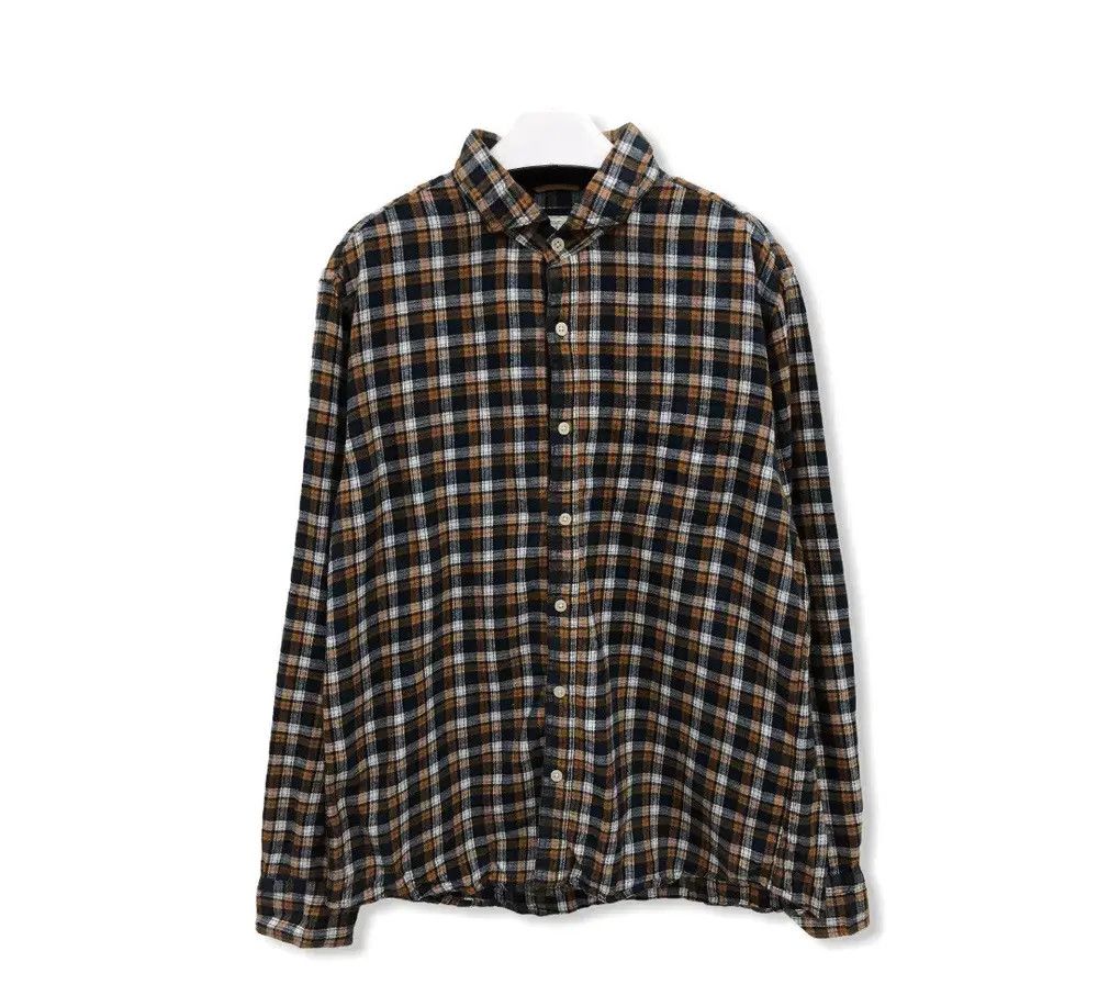 Japanese Brand ikka Plaid Tartan Flannel Shirt 👕