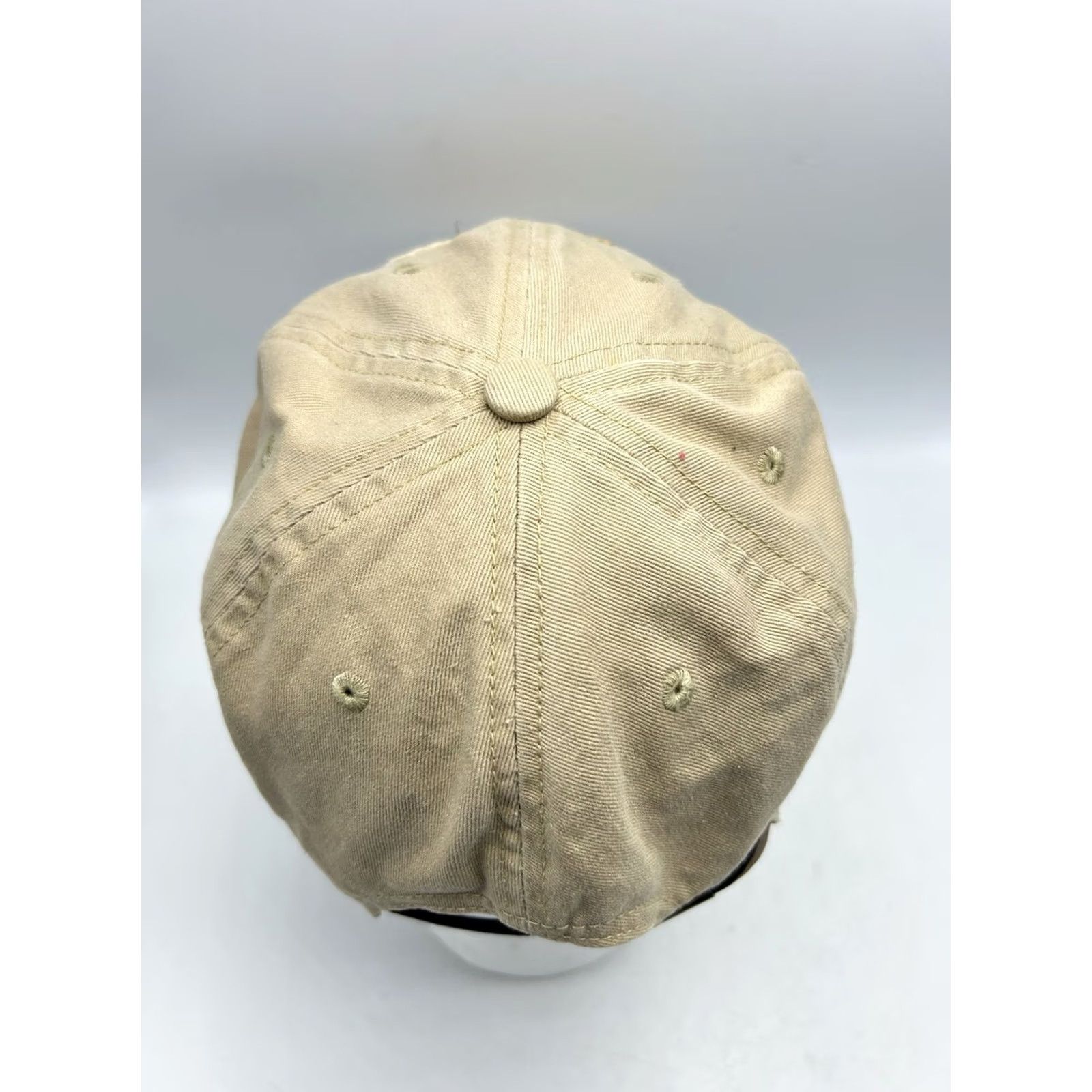 Abercrombie & Fitch VINTAGE Abercrombie & Fitch Baseball Cap Womens One Size Beige Leather Strap Adjustable Small Dad Hat USA Casual Baseball Cap Ladies Men? Size ONE SIZE - 6 Thumbnail