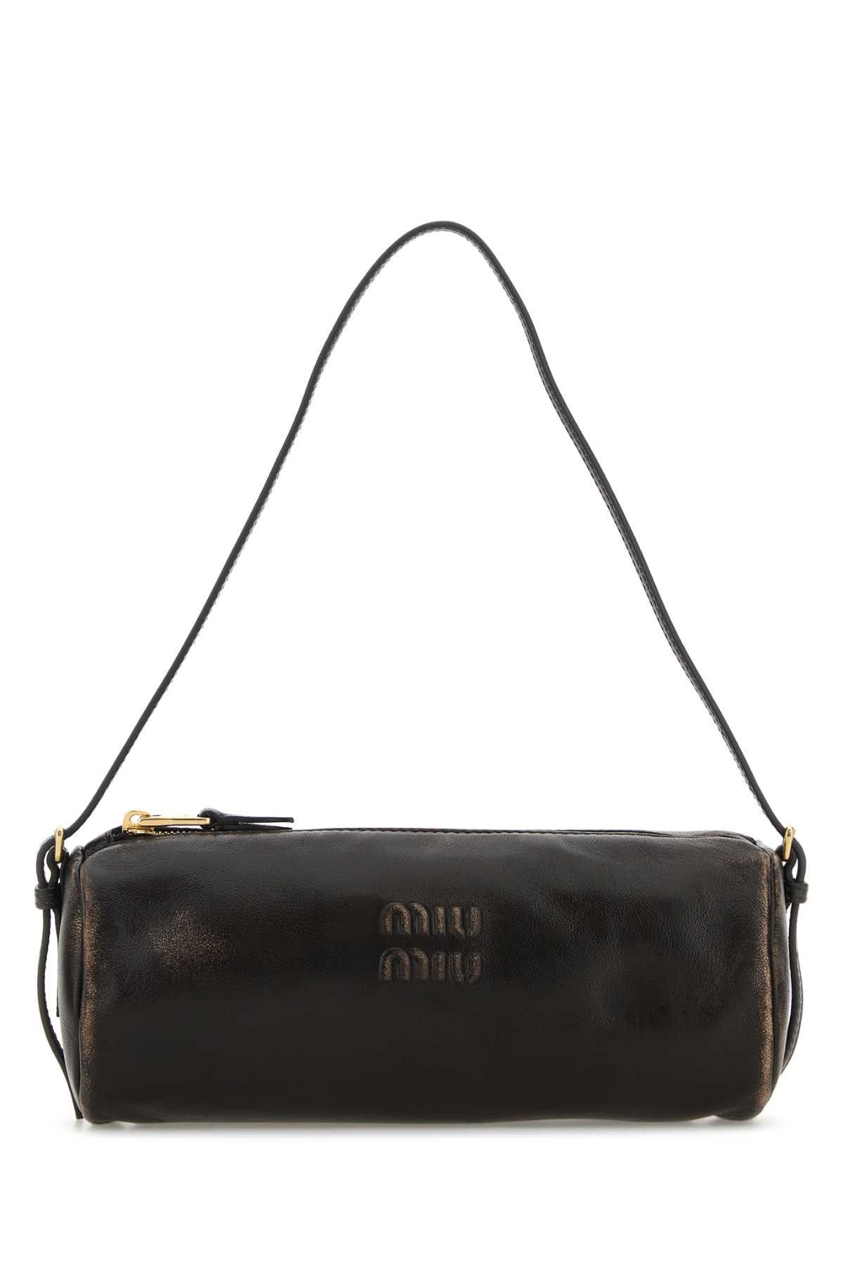 Dark Brown Nappa Leather Shoulder Bag