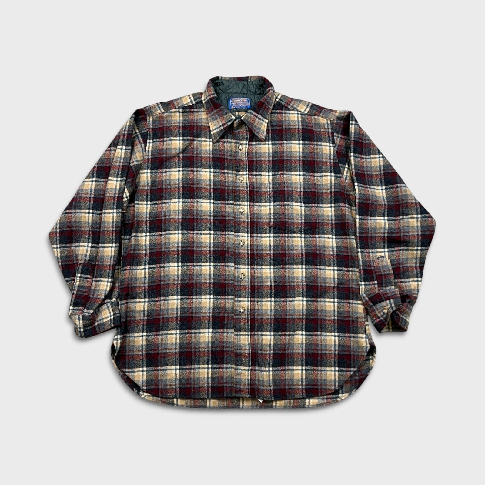 Pendleton Vintage Pendleton Shirt Plaid Wool Quilted Button Up USA 90s Size US XL / EU 56 / 4 - 1 Thumbnail