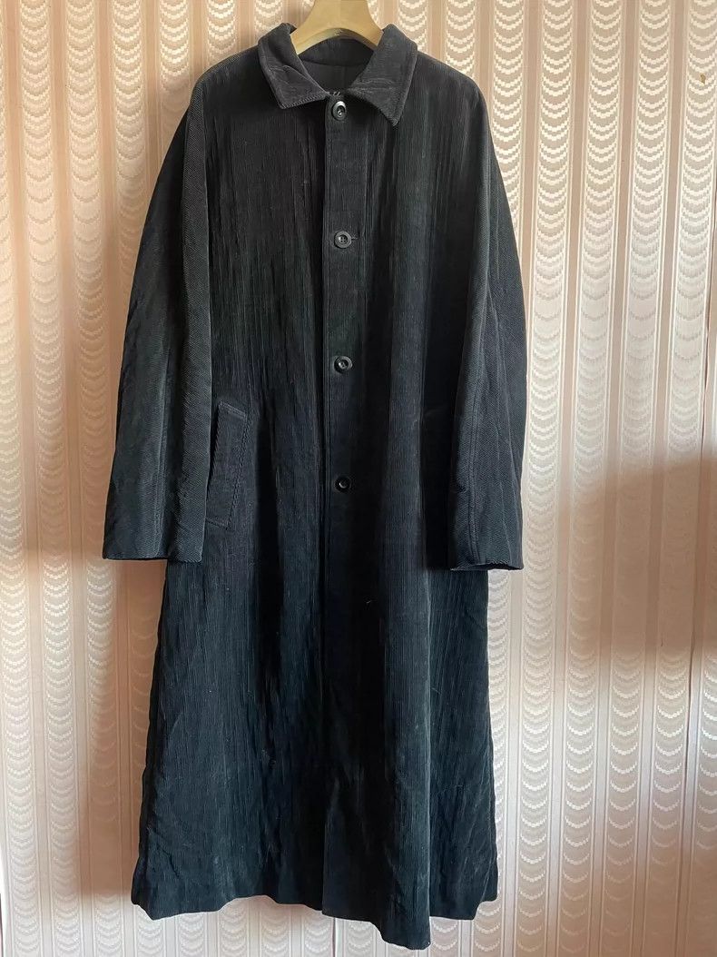 Y's Y's Black extra-long corduroy coat Size US L / EU 52-54 / 3 - 1 Thumbnail