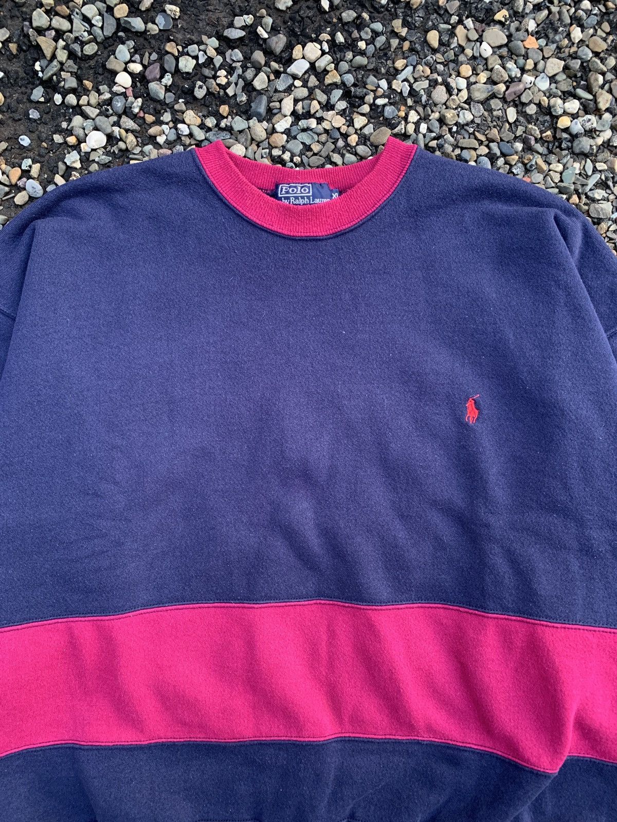 Polo Ralph Lauren Vintage Polo Ralph Lauren Big Stripe Crewneck Sweatshirt Size US XL / EU 56 / 4 - 3 Thumbnail