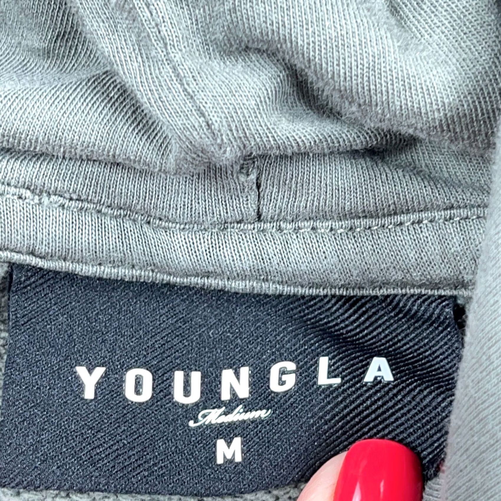 YoungLA Youngla Hoodie Adult Medium Gray Men Sweatshirt Retro Distressed Grunge Worn Size US M / EU 48-50 / 2 - 3 Thumbnail
