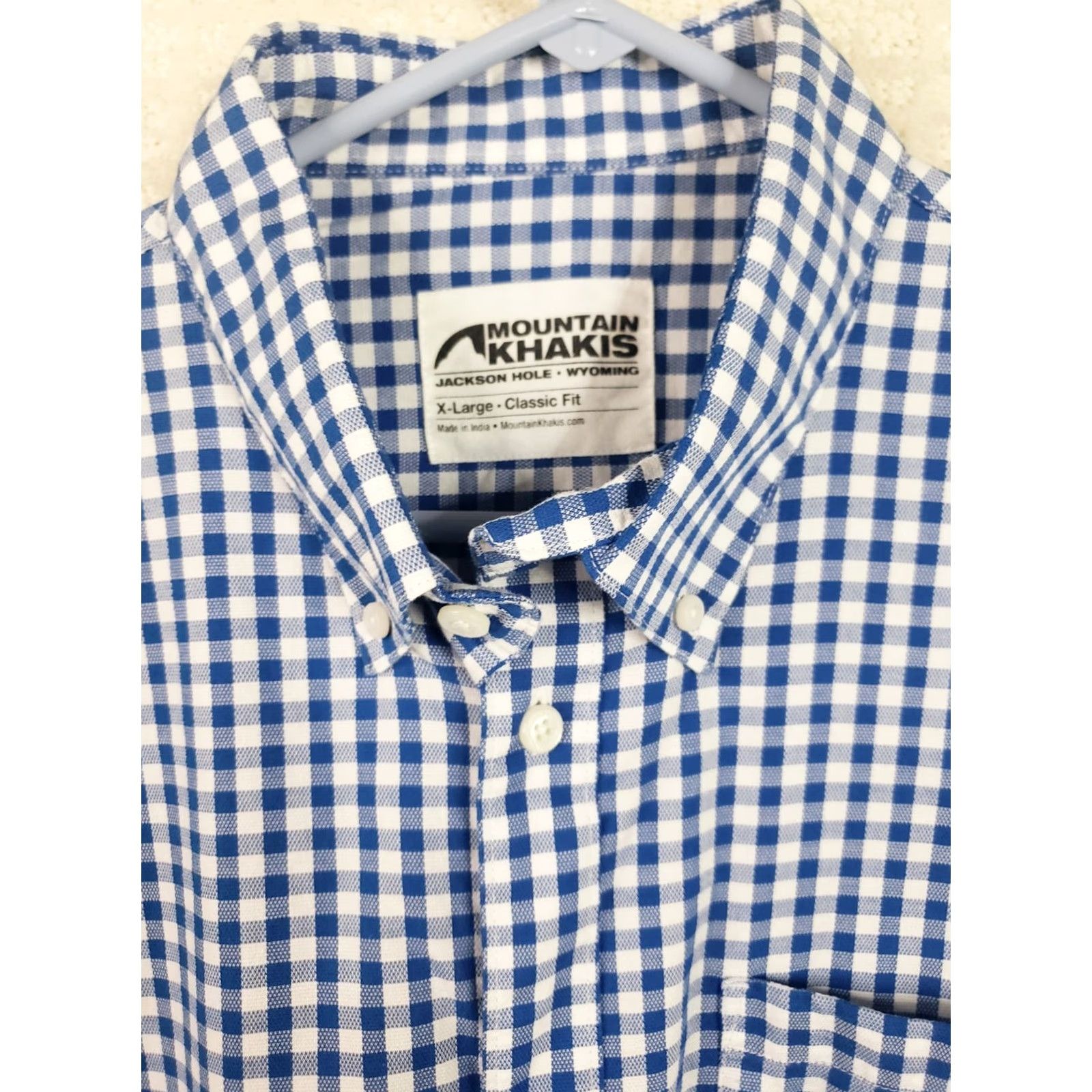 Mountain Khakis Mountain Khaki Button-Front Check Shirt Men XL Blue Long Sleeve Collared Size US XL / EU 56 / 4 - 4 Thumbnail
