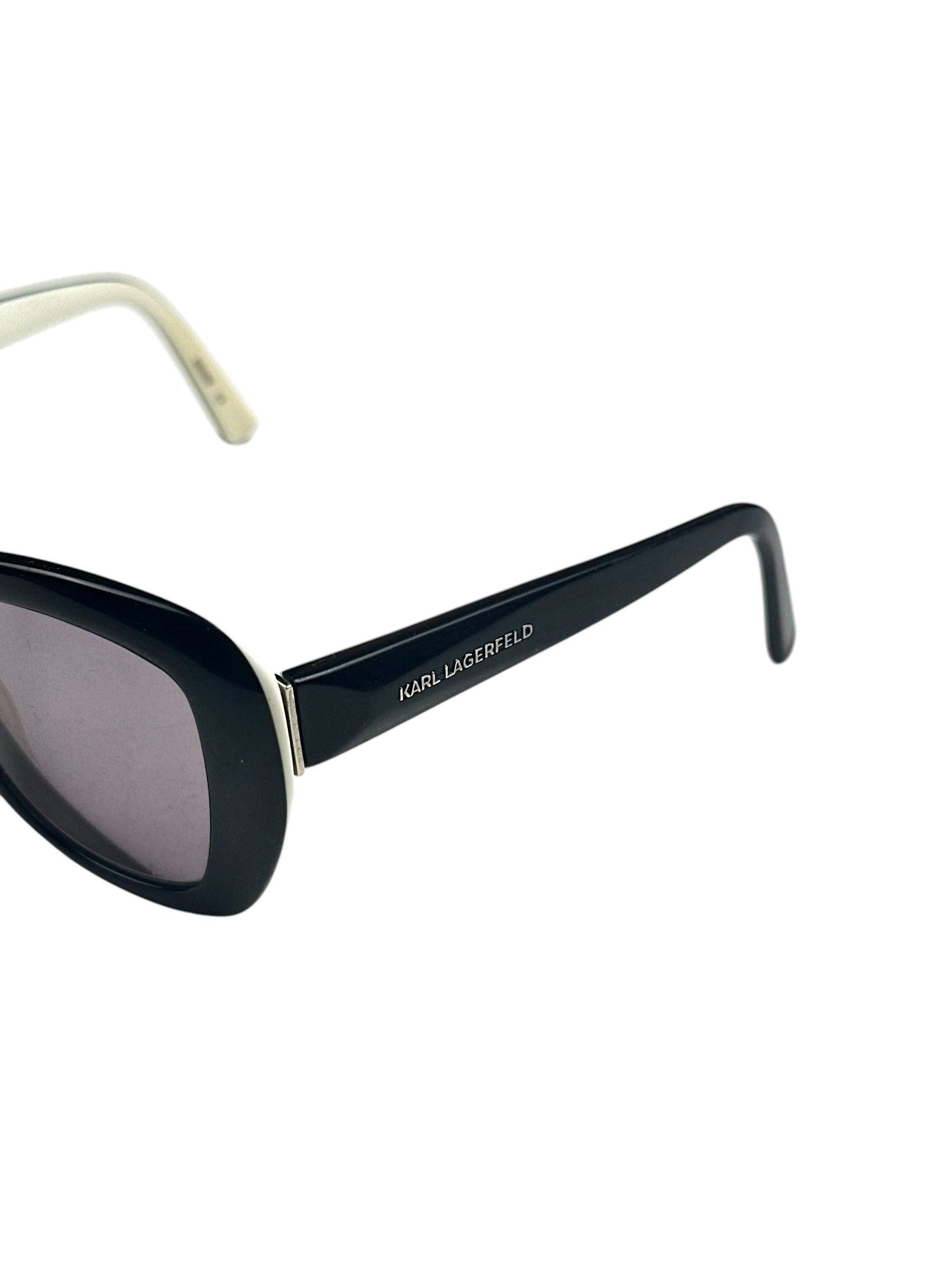 Karl Lagerfeld Karl Lagerfeld Square Two Tone Sunglasses Size ONE SIZE - 5 Thumbnail