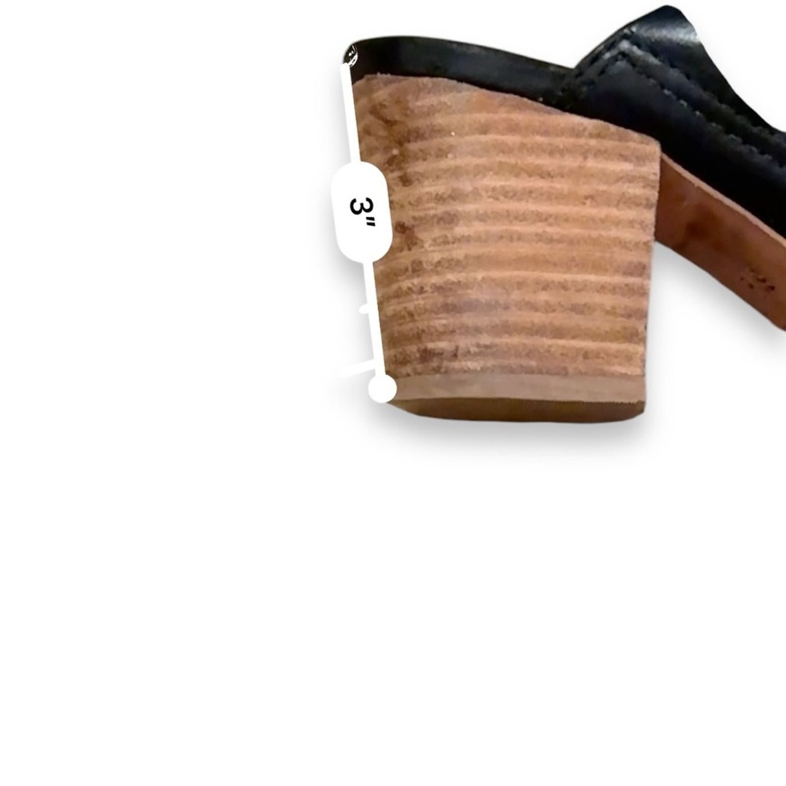 Madewell Madewell The Harper Black Leather Stacked Heel Mules Sz 6.5 Size US 6.5 / IT 36.5 - 11 Thumbnail