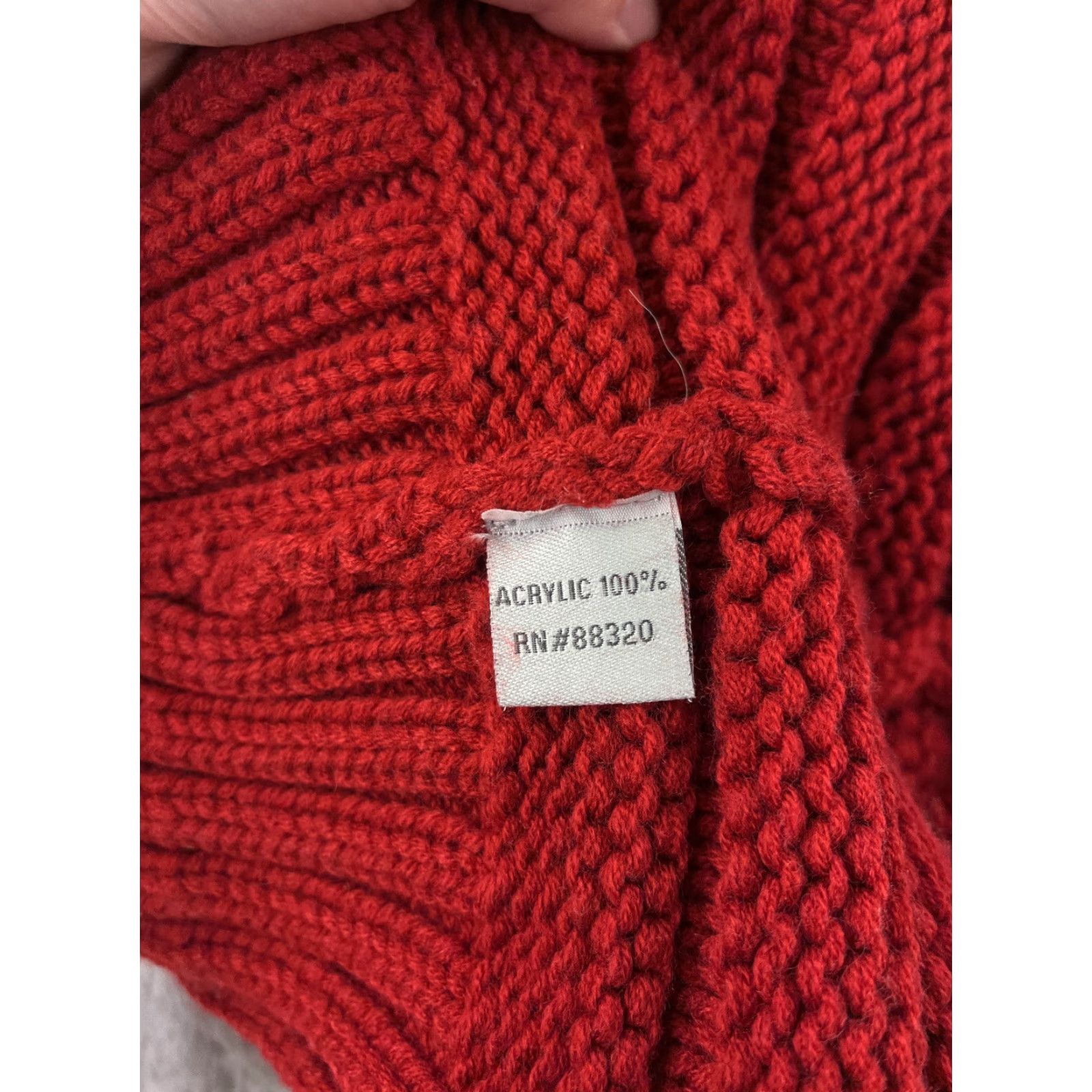 Vintage C.C Exclusive Beanie Womens One Size Red Knit 100% Acrylic Winter Ski Size ONE SIZE - 6 Thumbnail