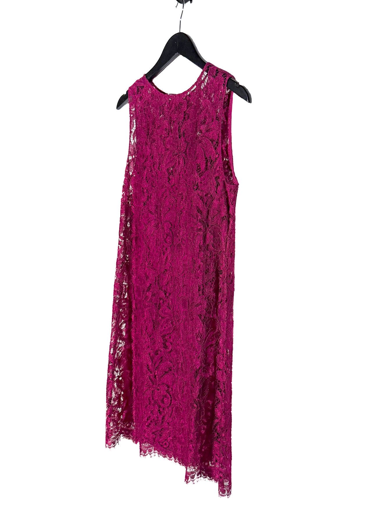 Dolce & Gabbana Dolce & Gabbana Magenta Lace Sleeveless Mini Dress Size L / US 10 / IT 46 - 2 Thumbnail