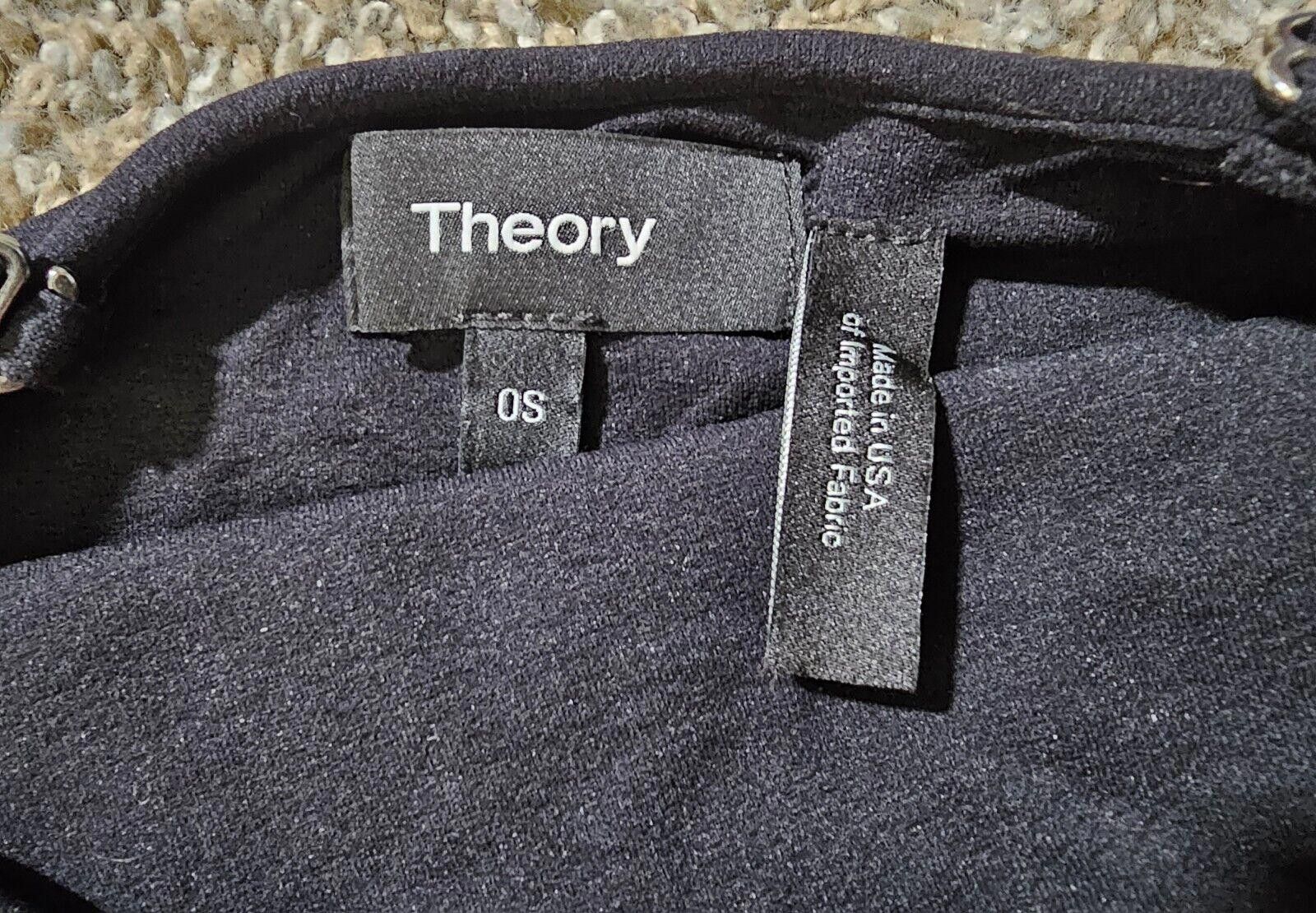 Theory Theory Black Spaghetti Strap Deep V-Neck Camisole Crop Top Size XS / US 0-2 / IT 36-38 - 3 Thumbnail