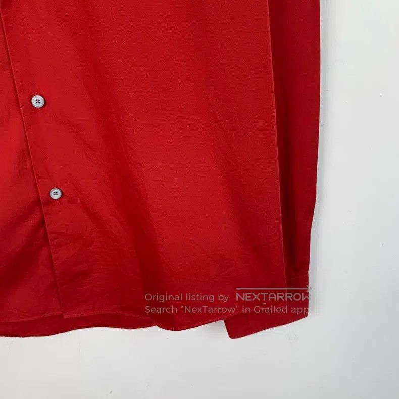 Hermes Hermes size 39 Red Cotton Collar Single Button Long Sleeve Size US M / EU 48-50 / 2 - 4 Thumbnail