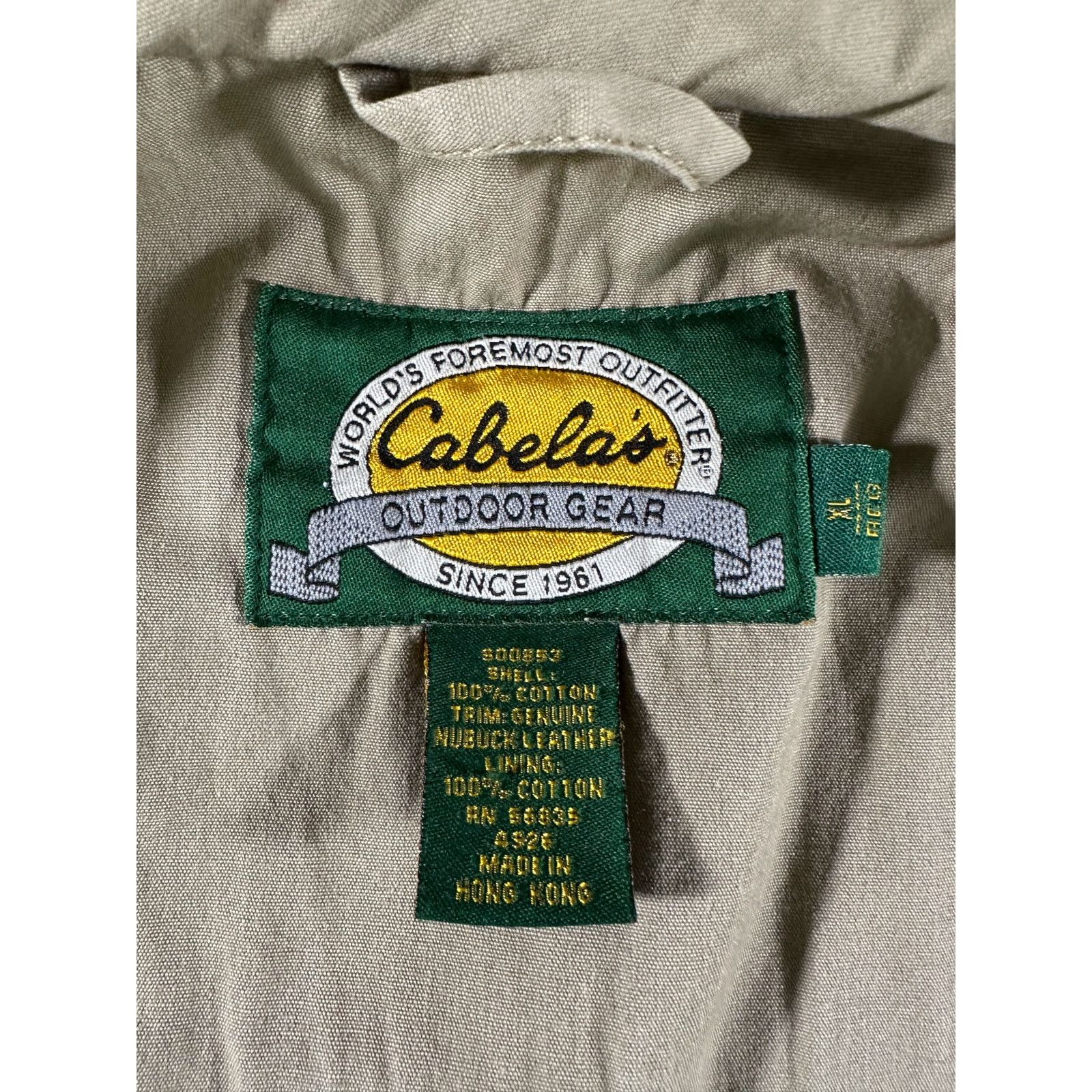 Cabelas Cabela's Khaki Hunting Vest XL Padded Shoulder Game Pocket Size US XL / EU 56 / 4 - 7 Thumbnail