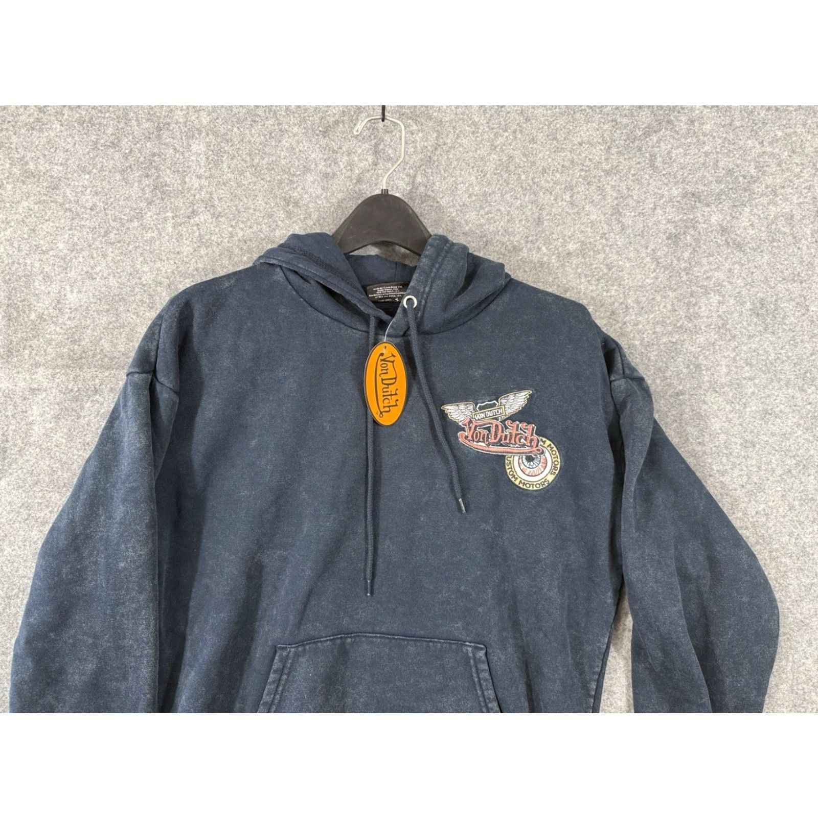 Von Dutch VINTAGE Von Dutch Motorcycles Hoodie Sweatshirt Men Sz S Blue Pullover Double Sided NWT Size US S / EU 44-46 / 1 - 3 Thumbnail
