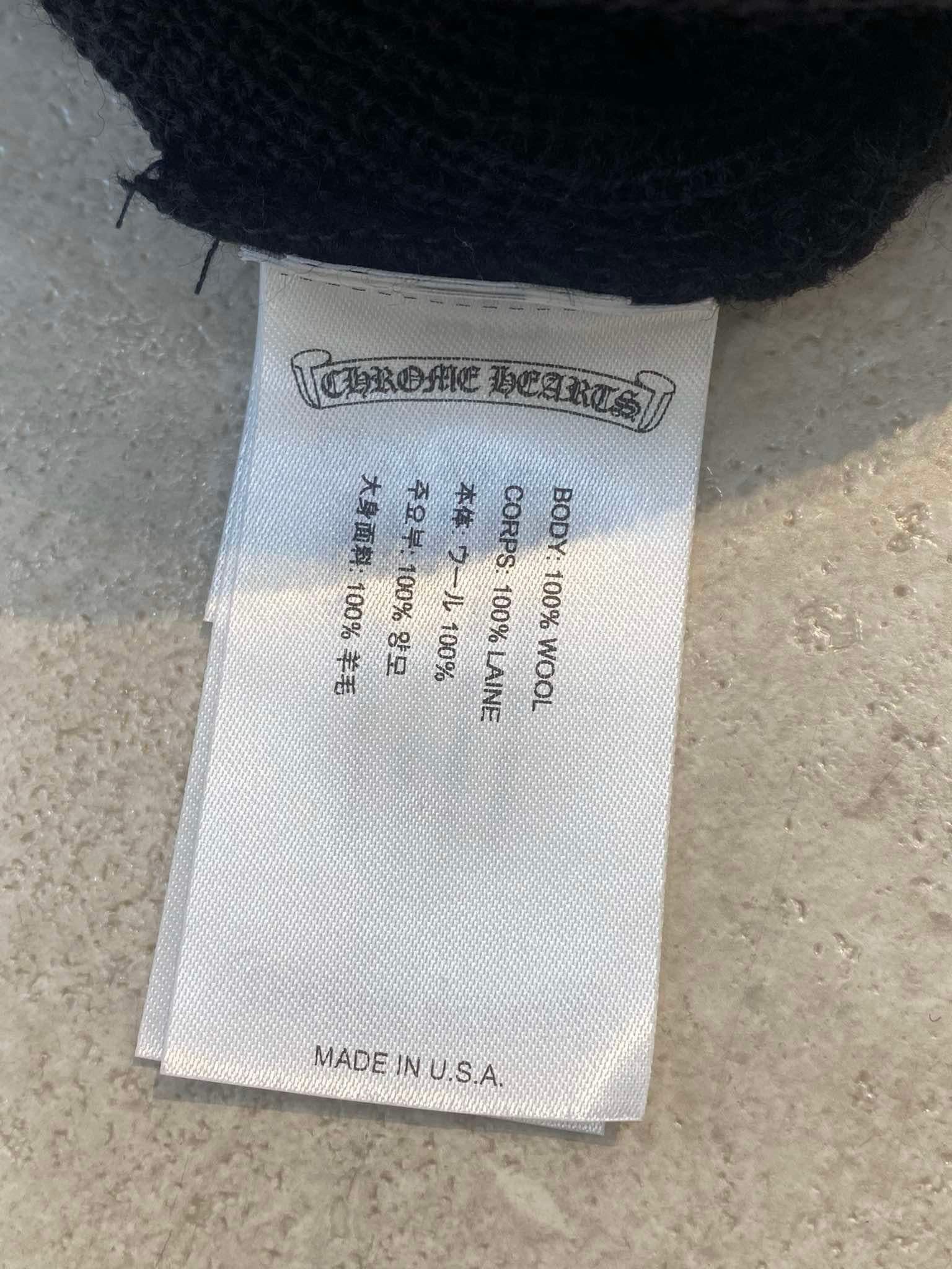 Chrome Hearts CHROME HEARTS Plus Cross Beanie Black Print Size ONE SIZE - 6 Thumbnail