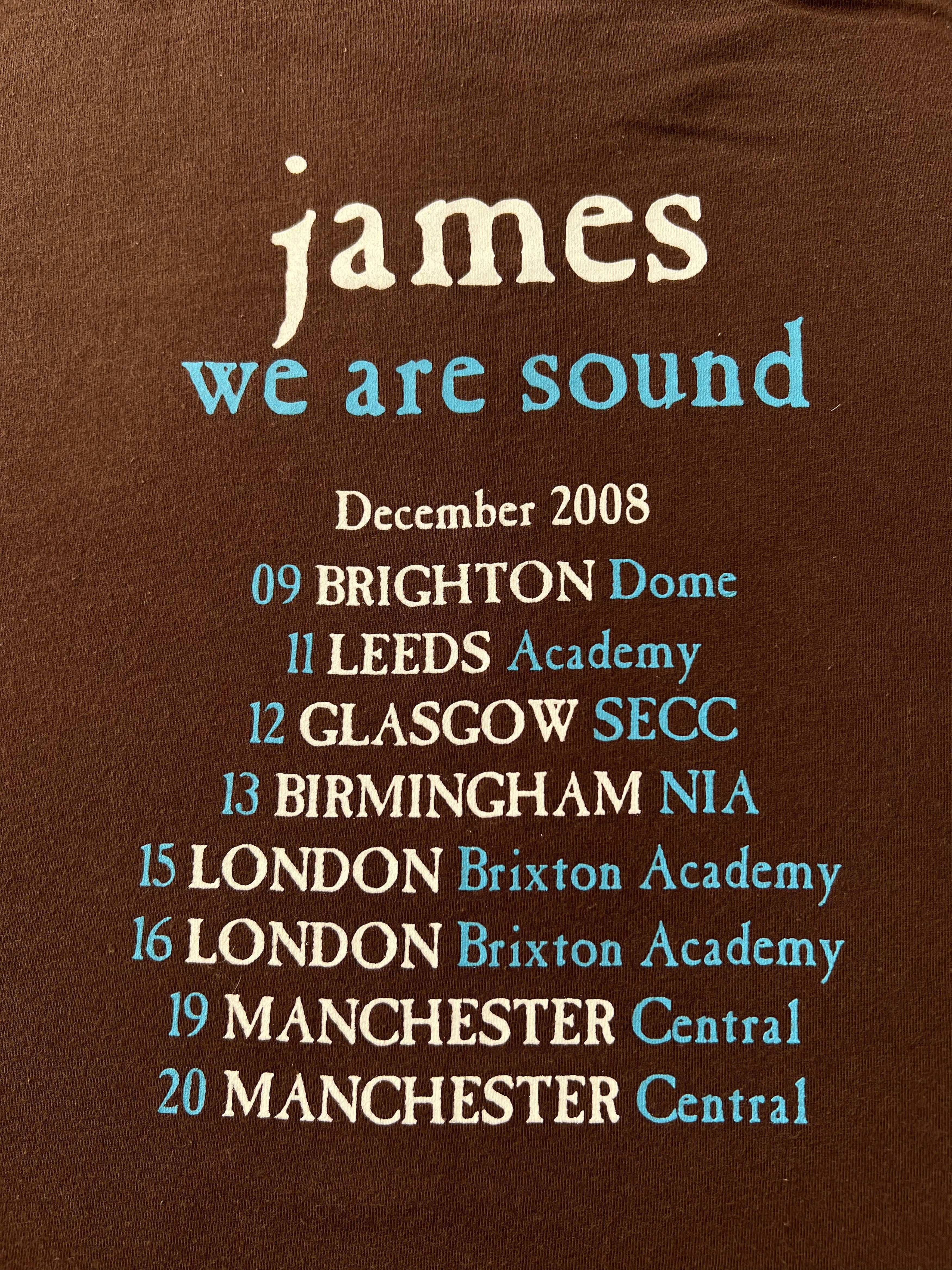 Band Tees Vintage 2008 James We are Sound Brown Rock Band T-shirt Size US XL / EU 56 / 4 - 14 Thumbnail