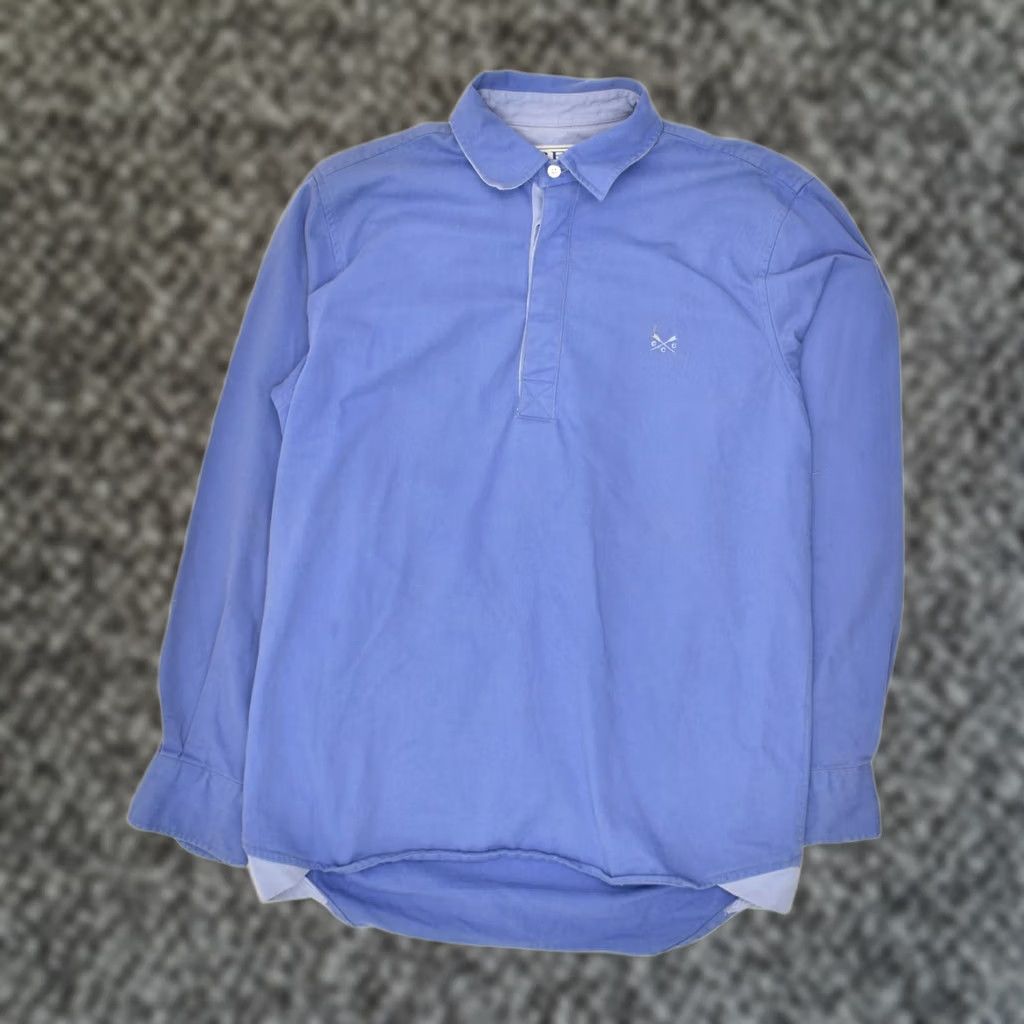 Vintage CREW Mens Pullover Shirt Blue Cotton XS Size US XS / EU 42 / 0 - 1 Thumbnail