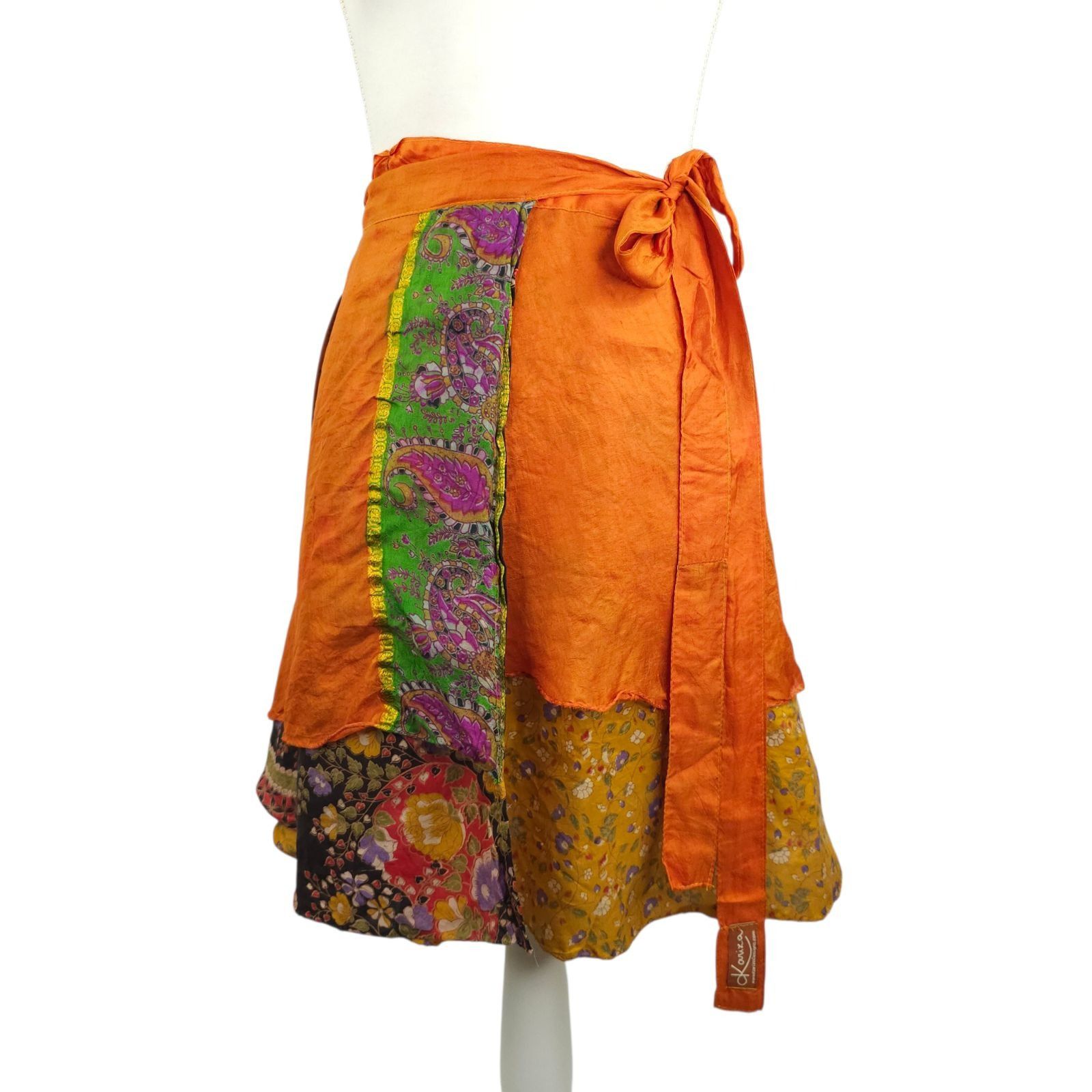 Other Kariza Vintage Wrap Skirt OSFM Silk Blend Boho Indie Fairy Size 24" / US 00 / IT 34 - 1 Thumbnail