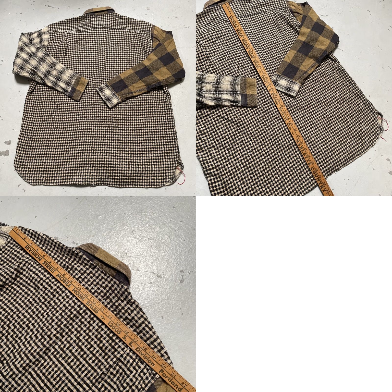 Sugar Cane Beams x Sugar Cane Heavy Cotton Plaid Patchwork Work Shirt - Japan - Unisex - L-XL Size US L / EU 52-54 / 3 - 8 Thumbnail