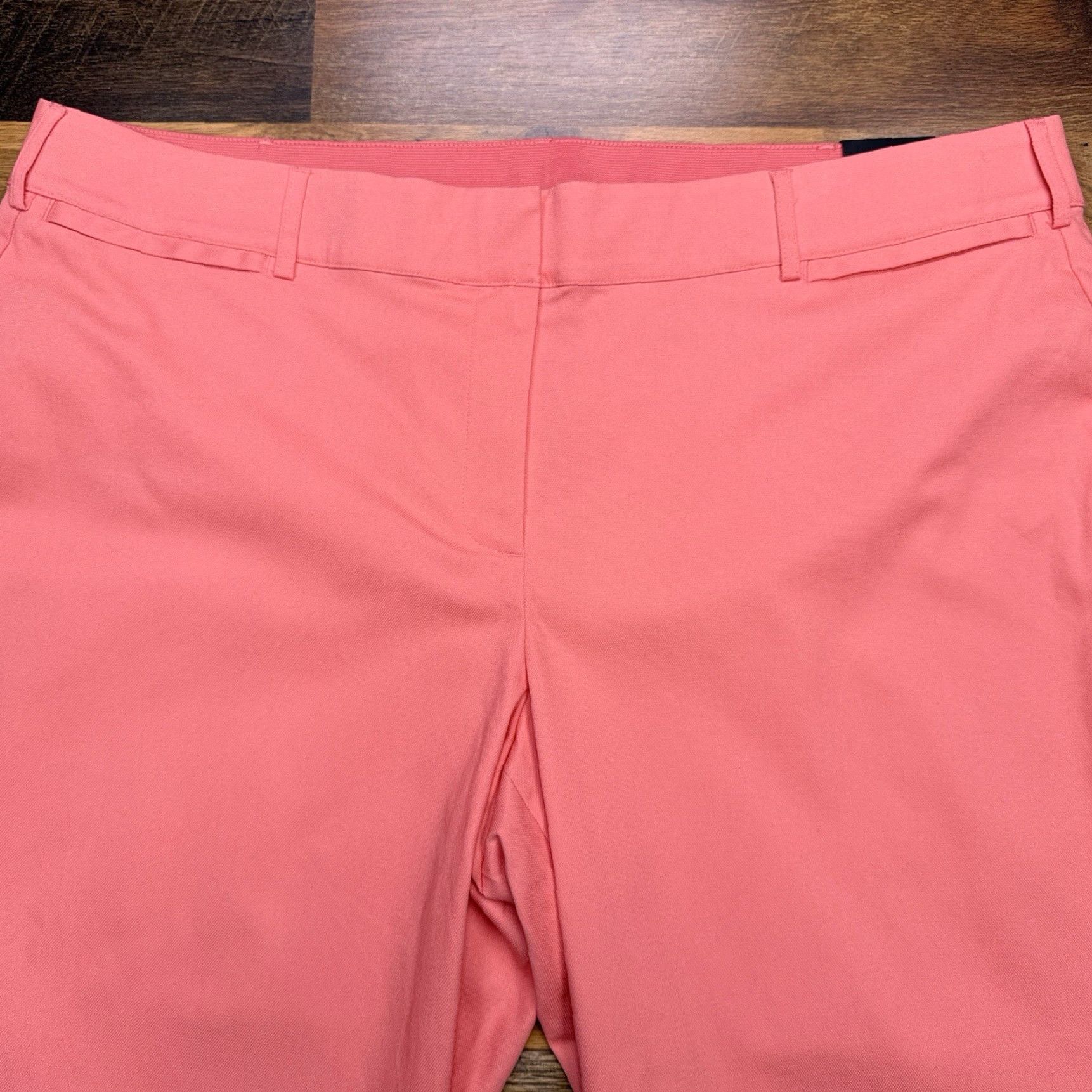 Vintage Lane Bryant Pants Tapered Dress Pants 24 Plus Pink High Rise Stretch Classic Fit 23.5 Inseam Wide Elastic? Size 42" / US 20 - 3 Thumbnail