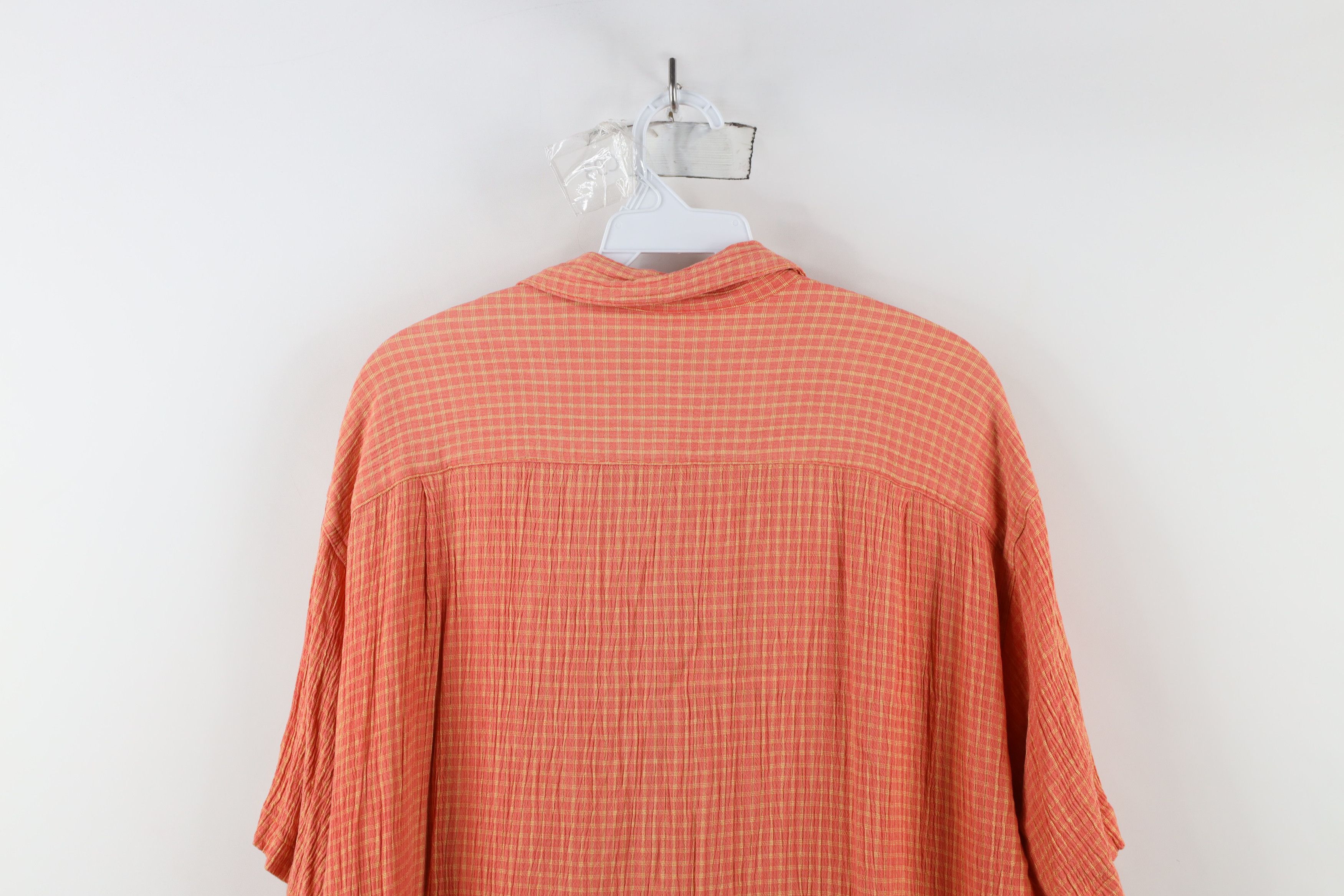 Vintage Vintage 90s Streetwear Rayon Knit Looped Collar Button Shirt Size US L / EU 52-54 / 3 - 13 Thumbnail