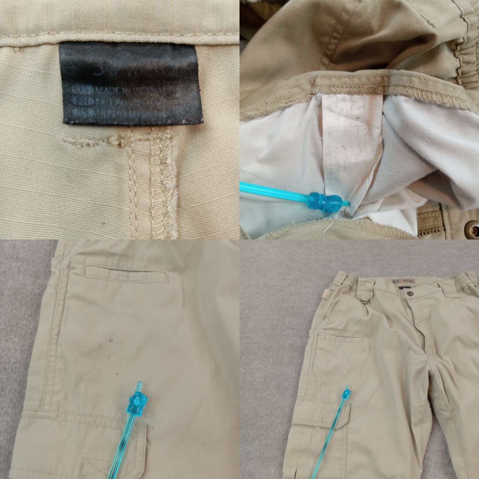 Vintage 5.11 Tactical Mens Beige Cargo Pants 30x27 Straight Leg Ripstop Size US 30 / EU 46 - 8 Thumbnail